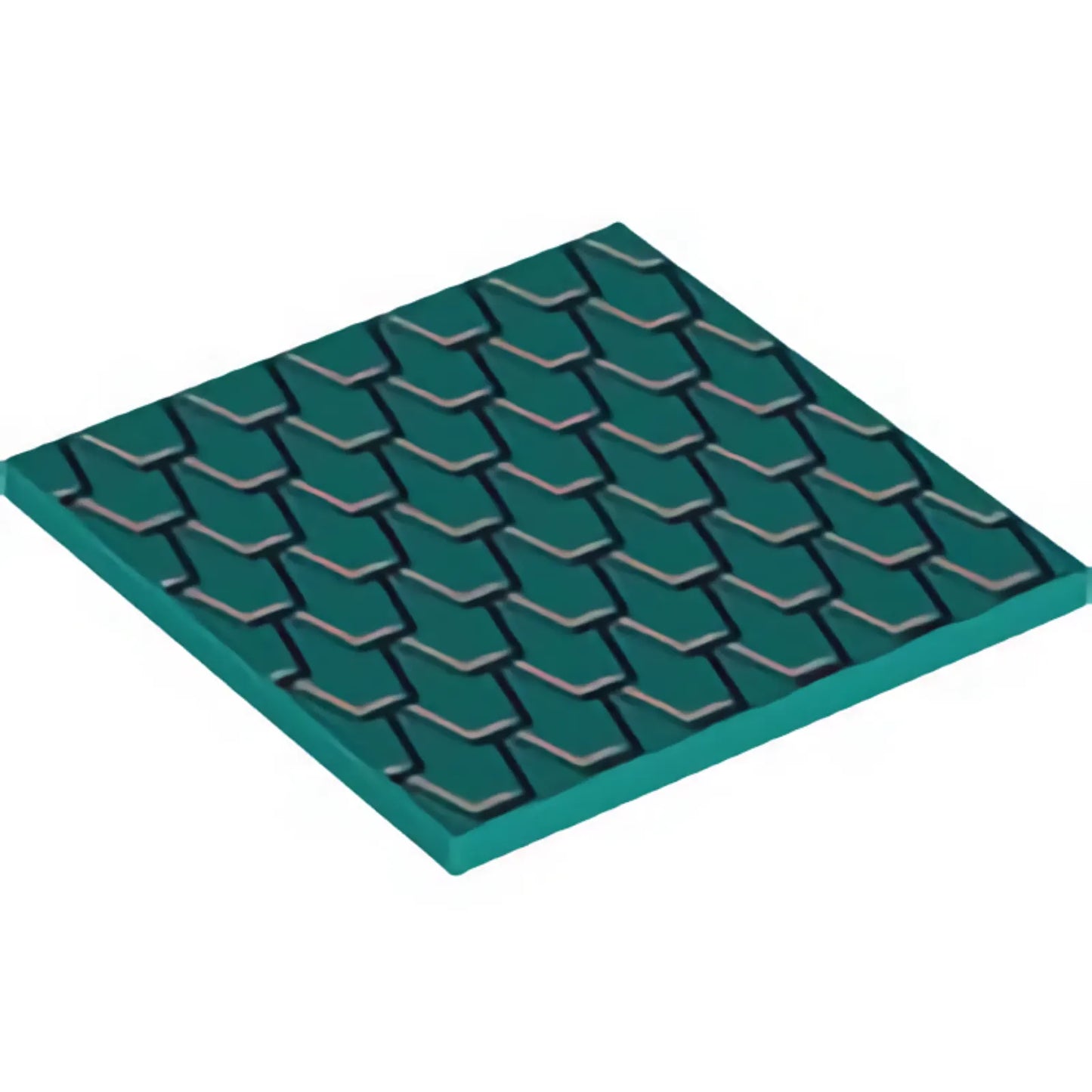 Part 10202pb010 - Tile 6 x 6 with Bottom Tubes with Black and White Roof Shingle Outlines Pattern