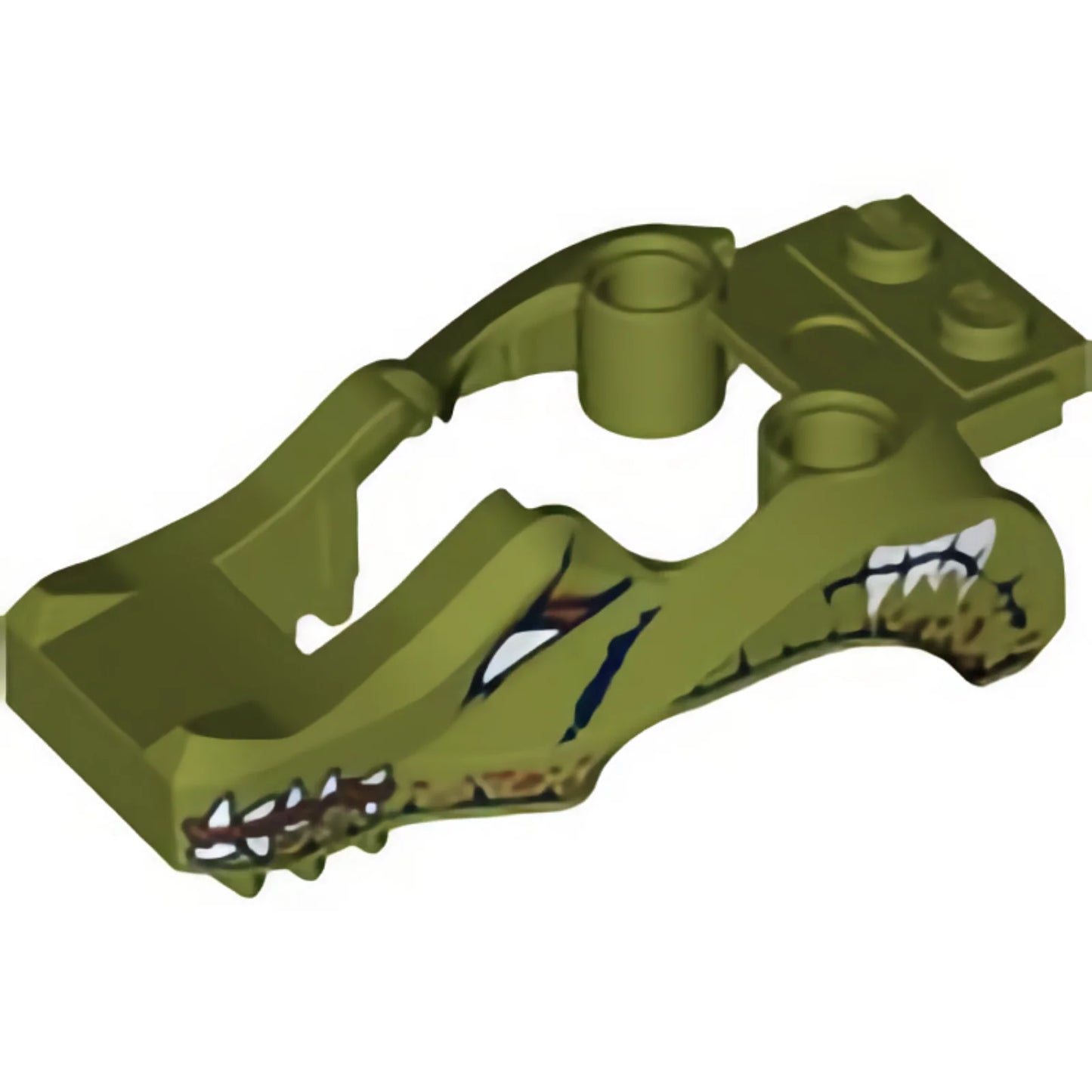 Part 11112pb02 - Flywheel Fairing Crocodile Shape with Reddish Brown and White Crocodile Pattern