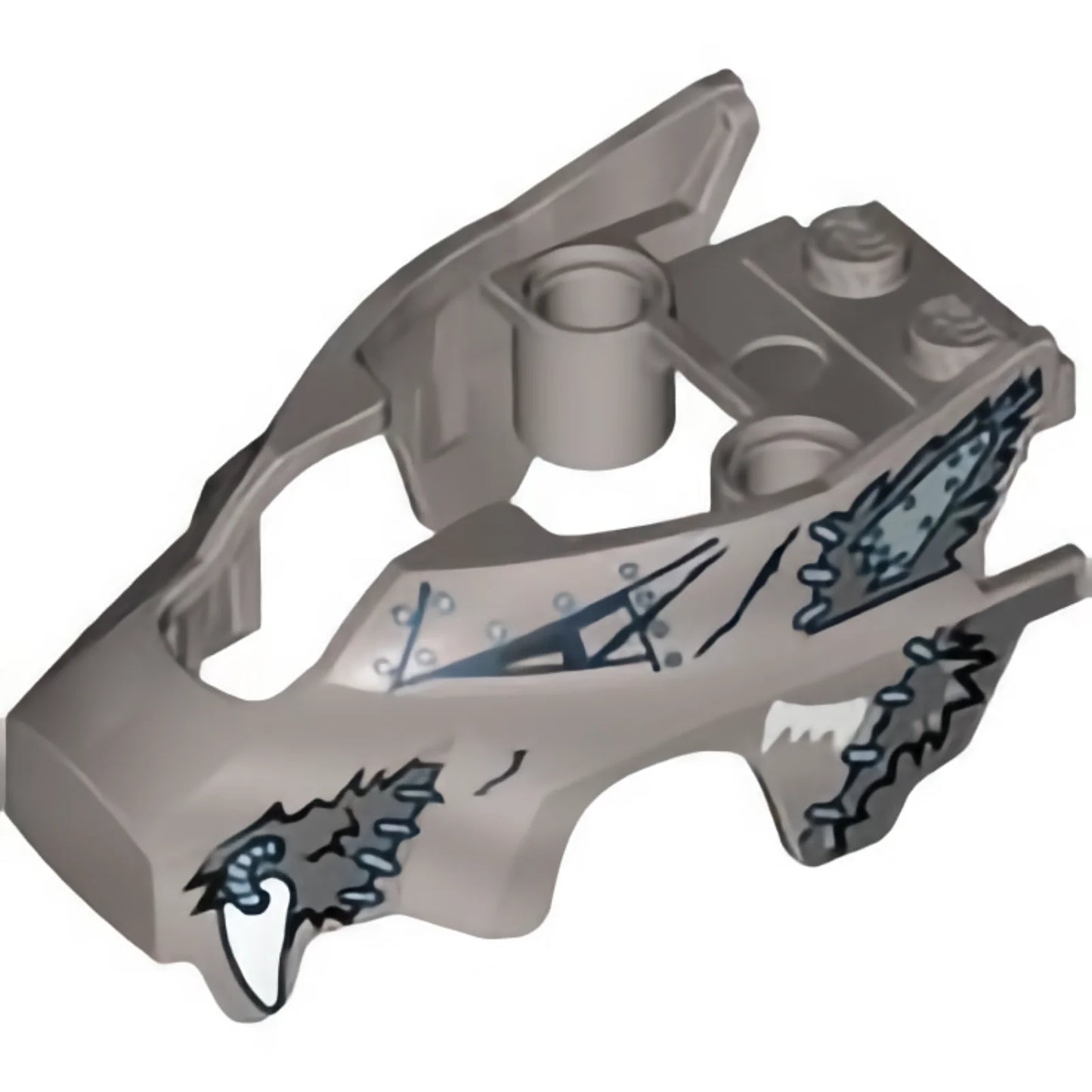 Part 11113pb02 - Flywheel Fairing Wolf Shape with Fangs and Black, Silver and White Pattern