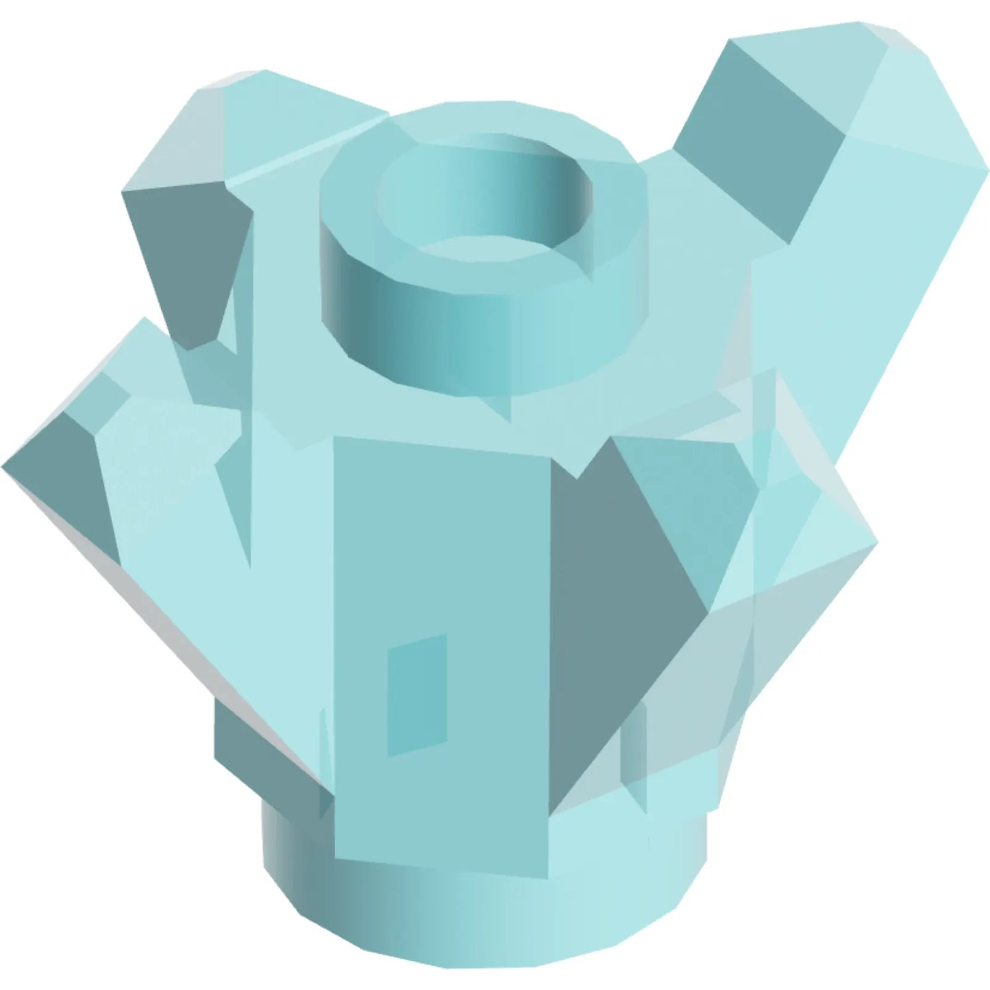 Part 11127 - Rock 1 x 1 Crystal 4 Point (Brick, Round 1 x 1 with 4 Upward Fins / Points)