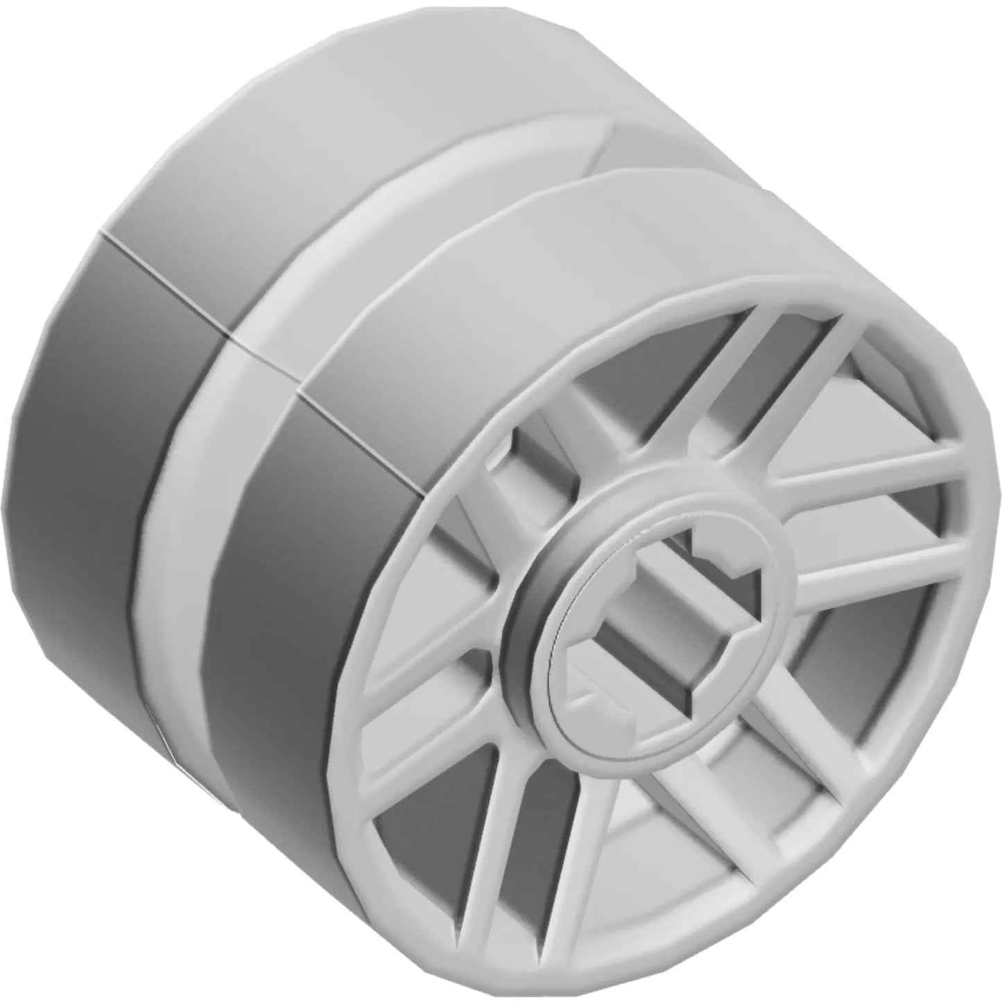 Part 11208 - Wheel 14mm D. x 9.9mm with Center Groove, Fake Bolts and 6 Double Spokes