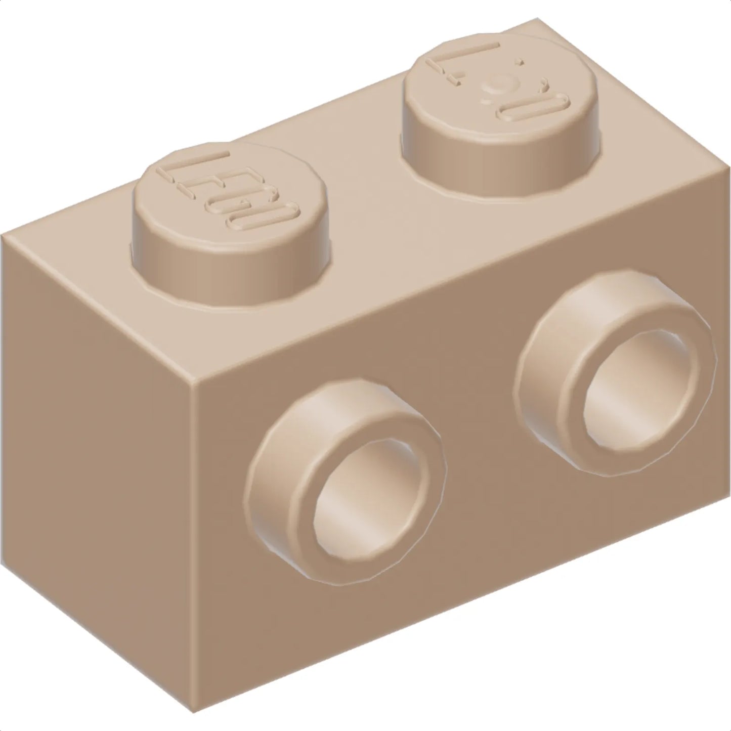 Part 11211pb03 - Brick, Modified 1 x 2 with Studs on 1 Side with Black Eyes, White Pupils, and Dark Red Open Mouth Smile with Red Tongue Pattern (Super Mario Toadette Face)