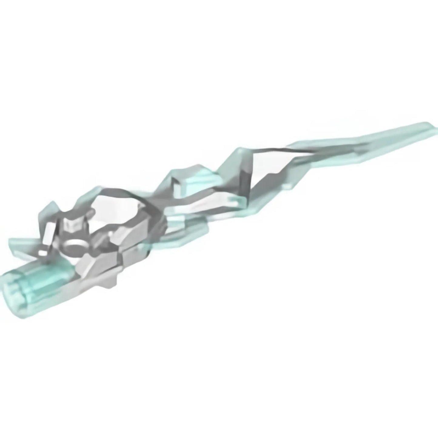 Part 11302pb02 - Hero Factory Weapon Accessory, Flame / Lightning Bolt with Axle Hole with Marbled Trans-Light Blue Pattern