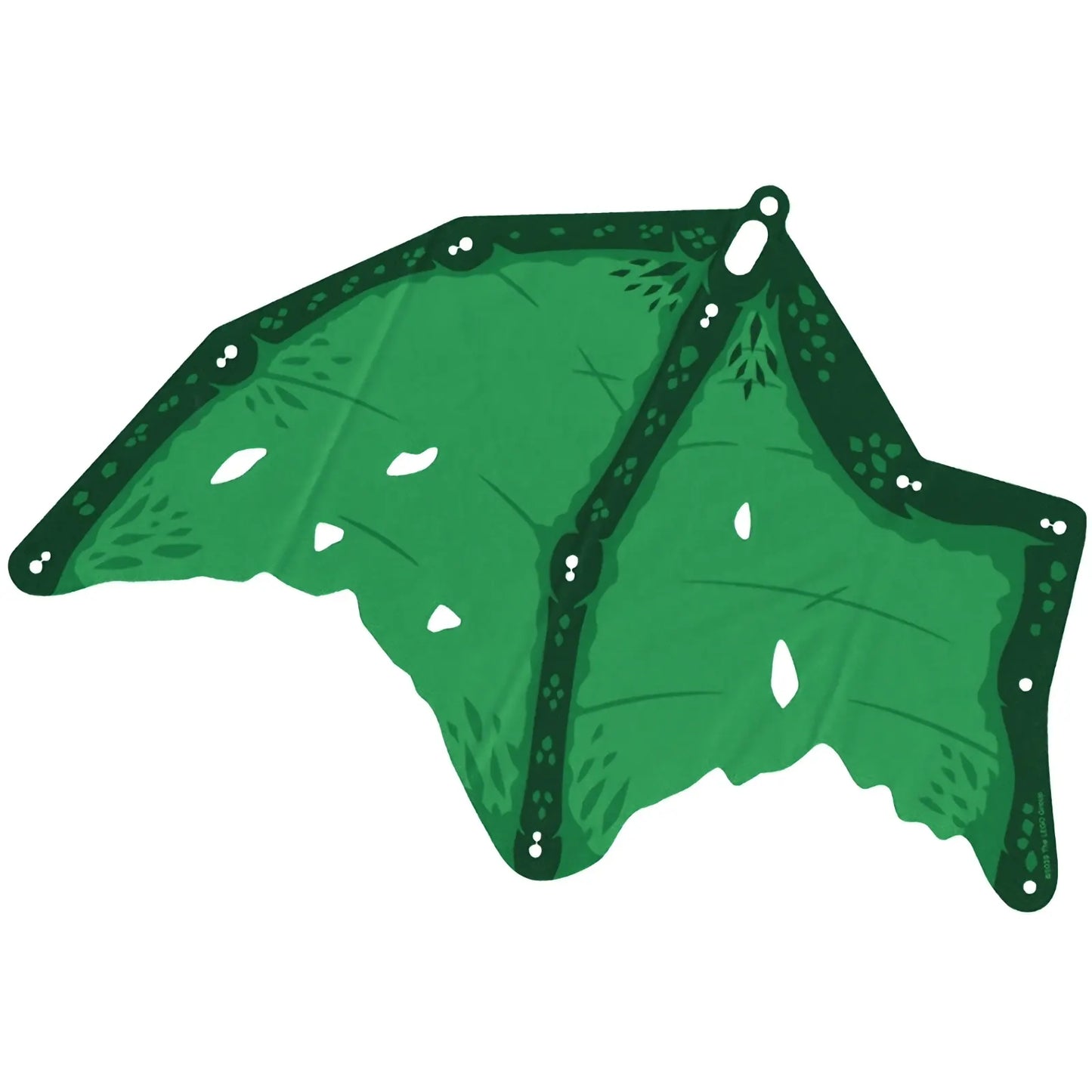 Part 113309 - Cloth Wing Dragon Right, Tattered with Dark Green Bones, Green Scales and Trim Pattern