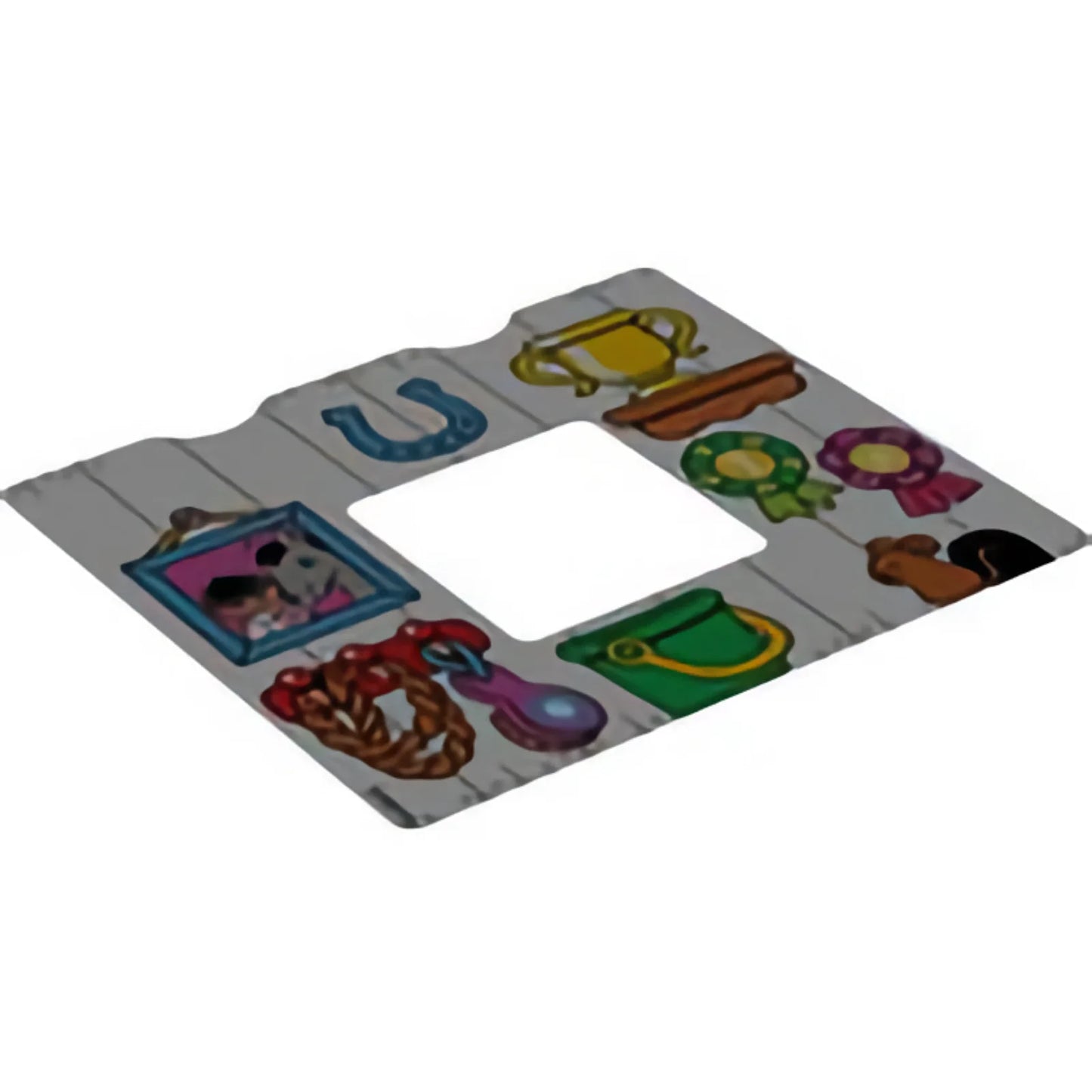 Part 13586pb01 - Plastic Duplo Wallpaper with Barn Interior Pattern (fits inside 11335)