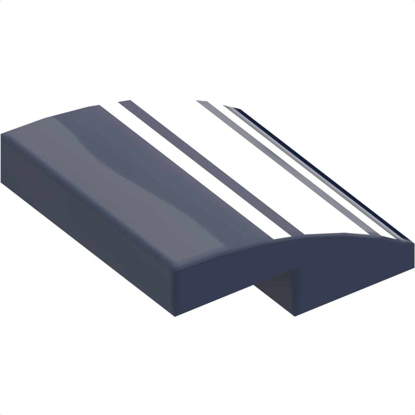 Part 15068pb163 - Slope, Curved 2 x 2 x 2/3 with Three White Stripes Pattern