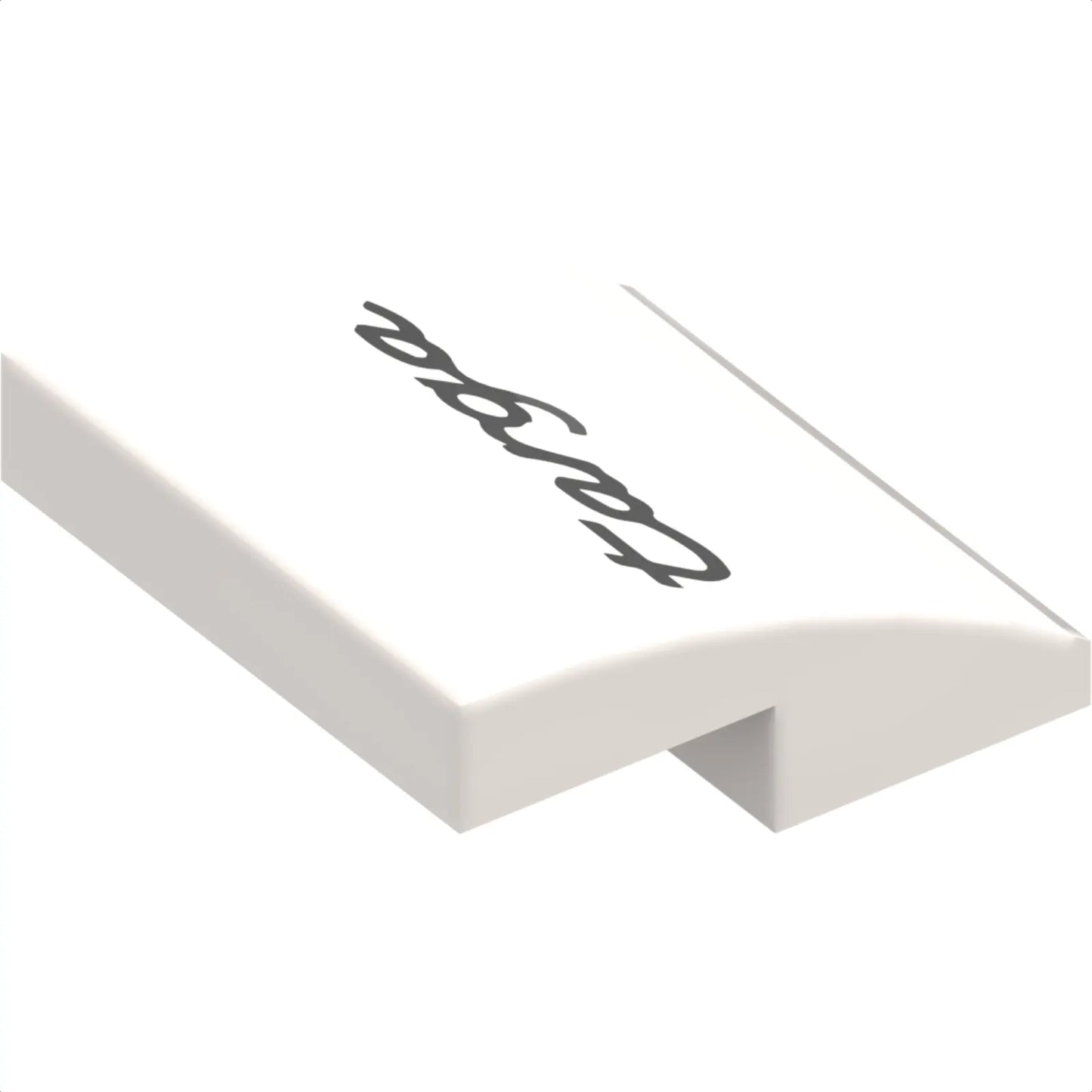 Part 15068pb332 - Slope, Curved 2 x 2 x 2/3 with Black 'targa' Pattern