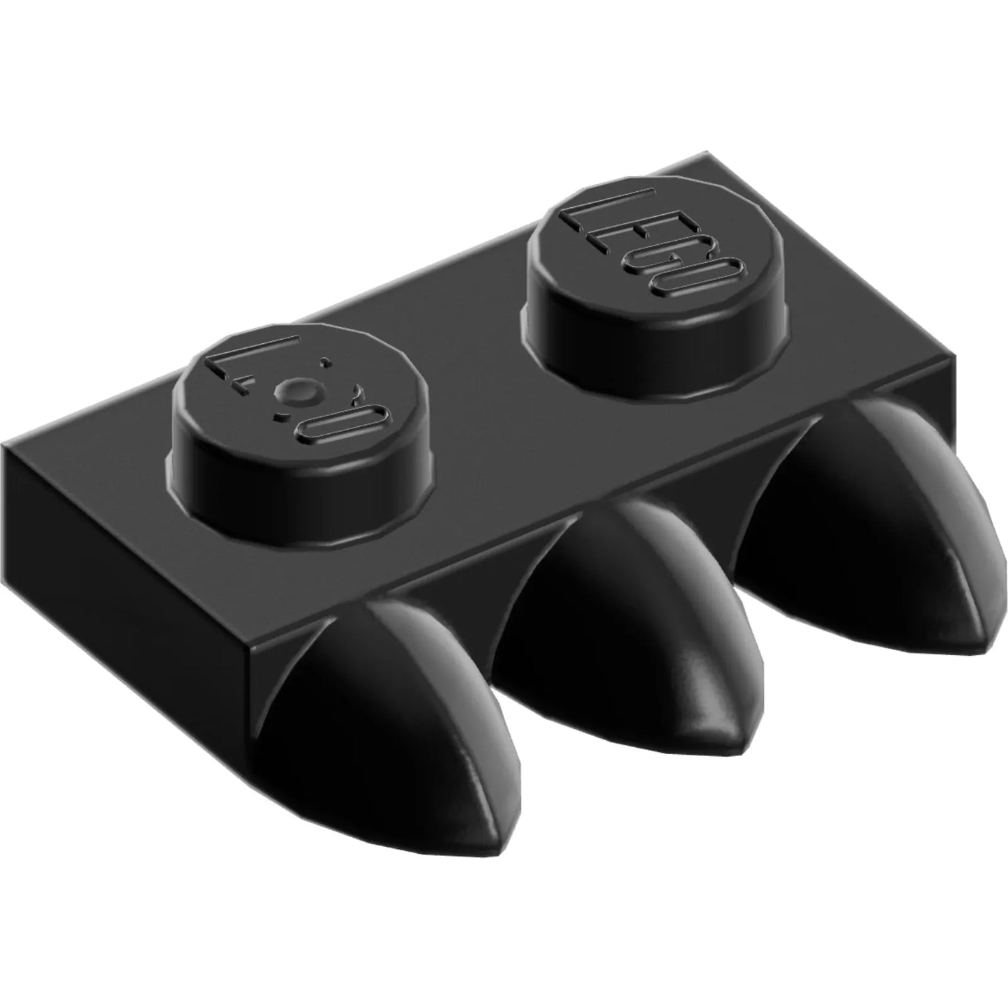 Teil 15208 - Platte, modifiziert 1 x 2 mit 3 Zähnen