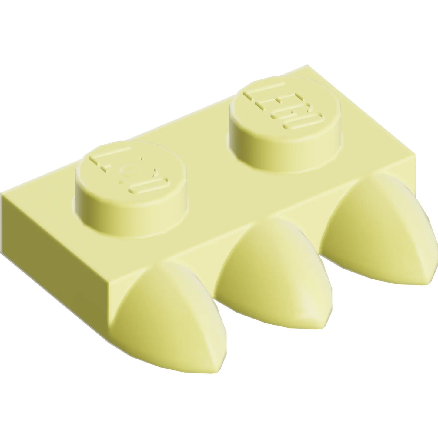 Part 15208 - Plate, Modified 1 x 2 with 3 Teeth
