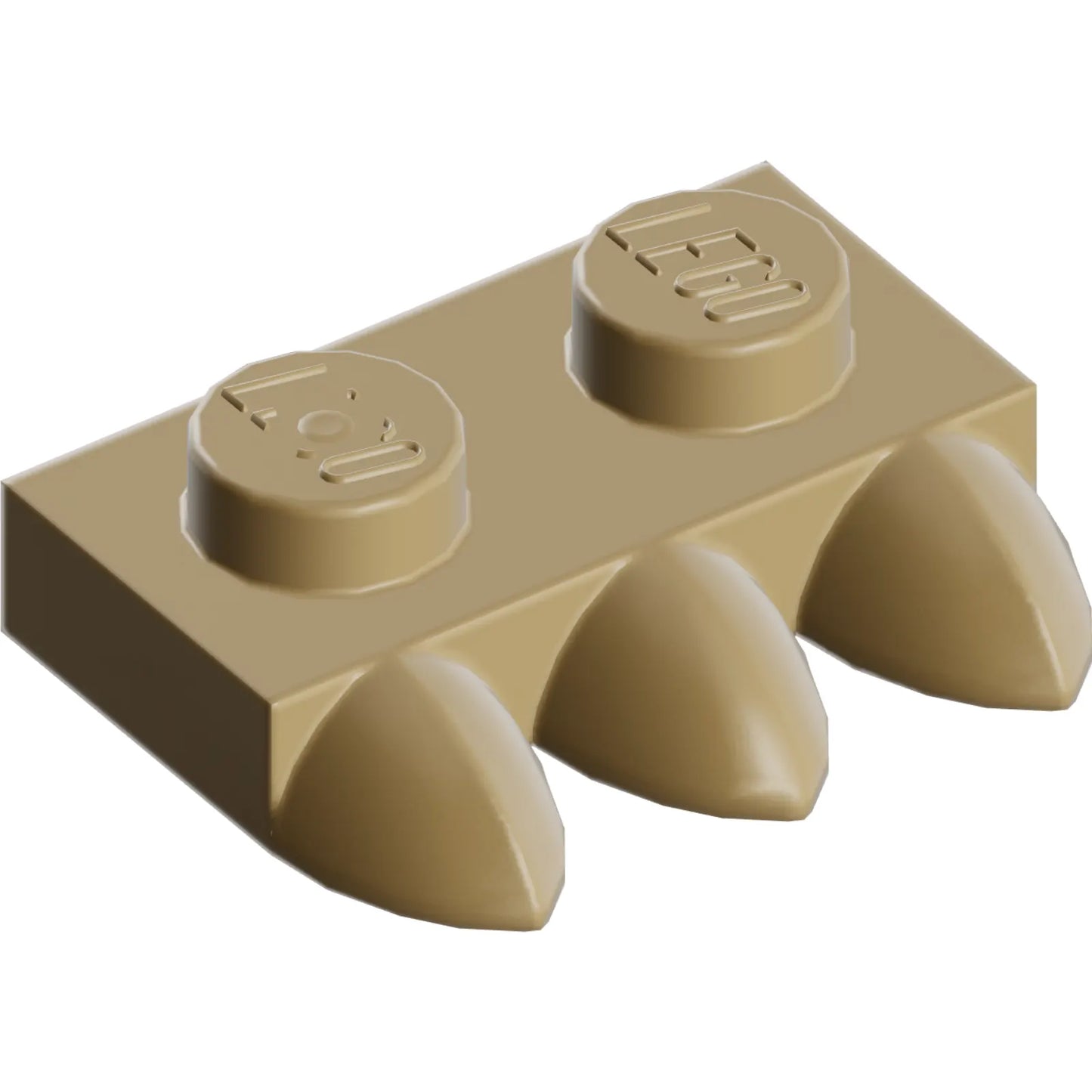 Part 15208 - Plate, Modified 1 x 2 with 3 Teeth