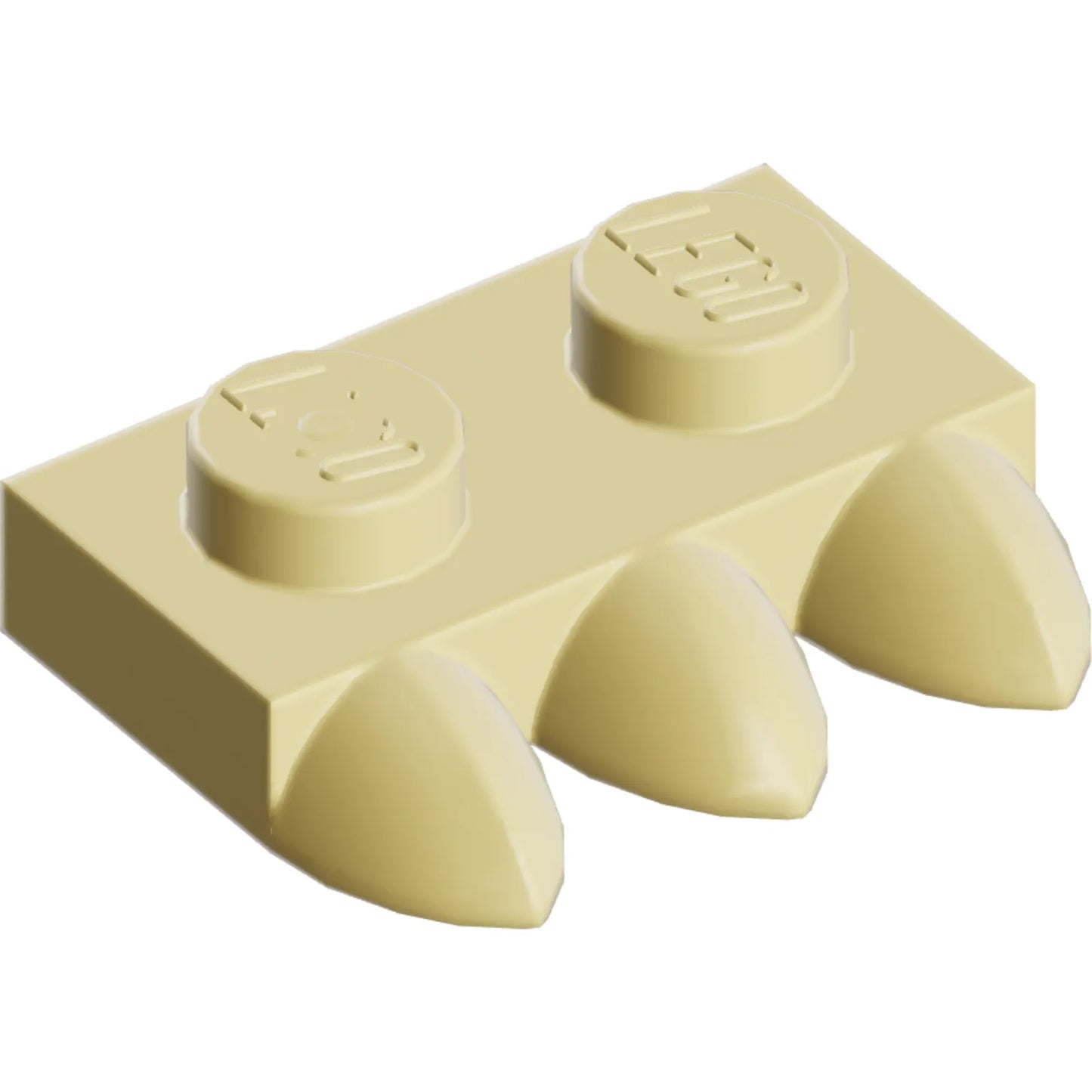 Part 15208 - Plate, Modified 1 x 2 with 3 Teeth