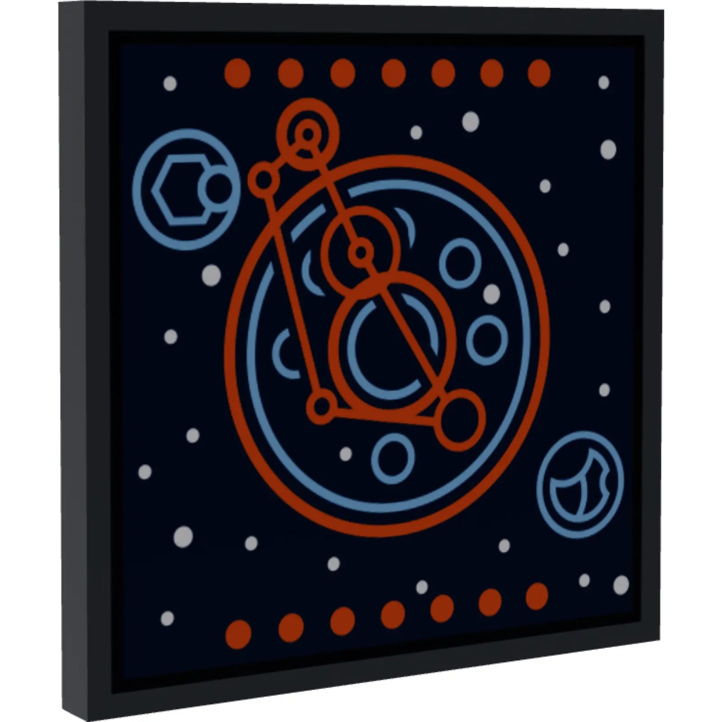 Part 15210pb008 - Road Sign 2 x 2 Square with Open O Clip with Blue and Orange Space Screen Pattern