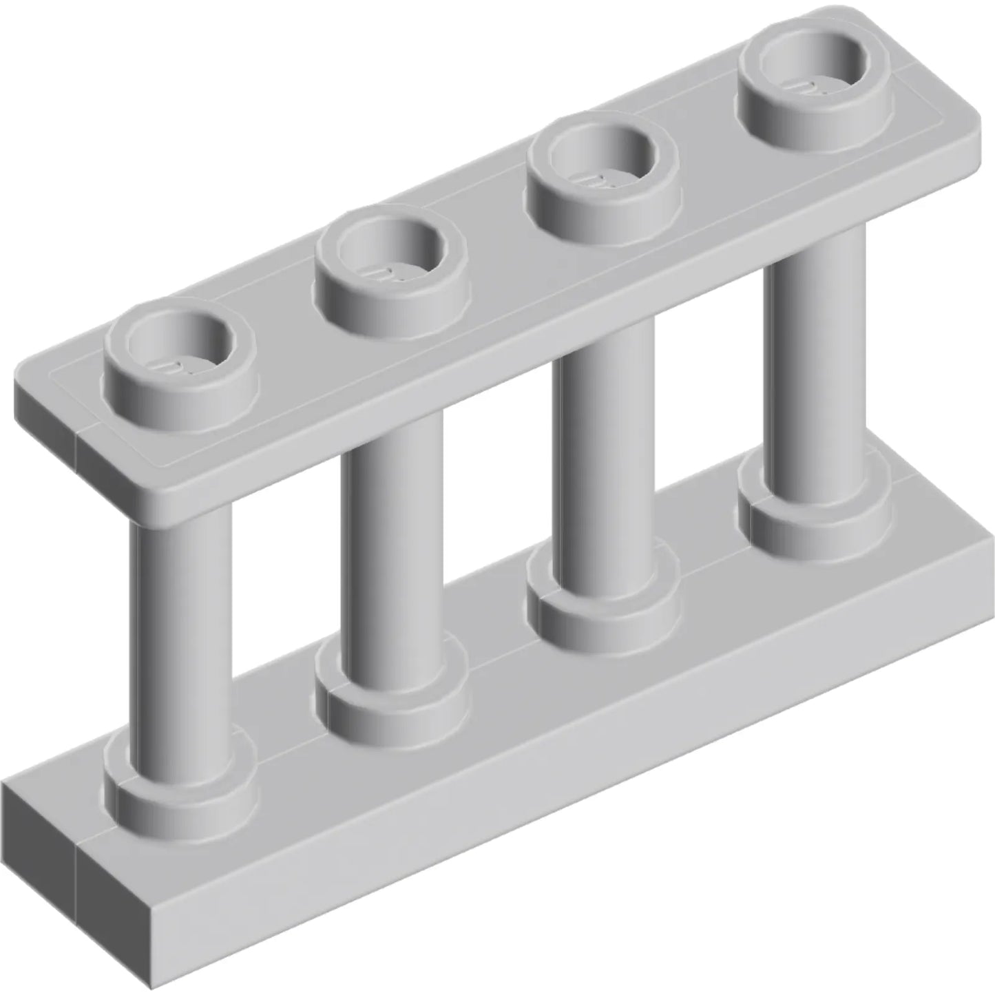 Part 15332 - Fence 1 x 4 x 2 Spindled with 4 Studs