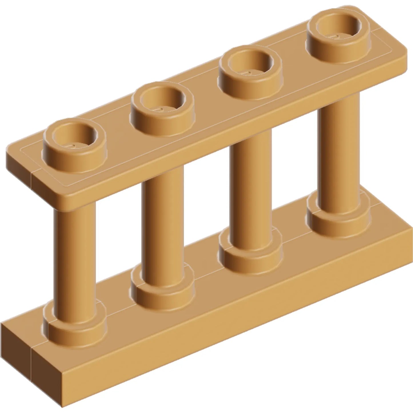 Part 15332 - Fence 1 x 4 x 2 Spindled with 4 Studs