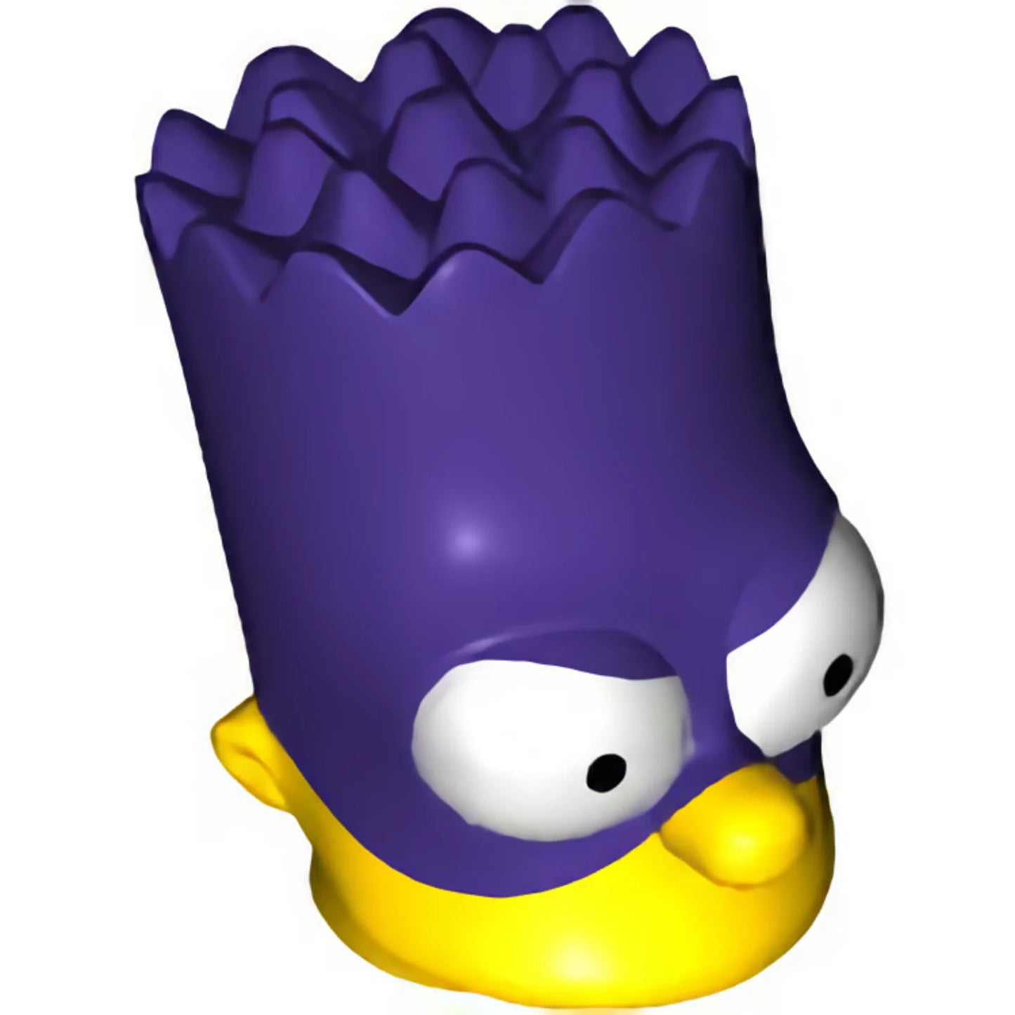 Part 15523pb03 - Minifigure, Head, Modified Simpsons Bart Simpson with Dark Purple Mask Pattern