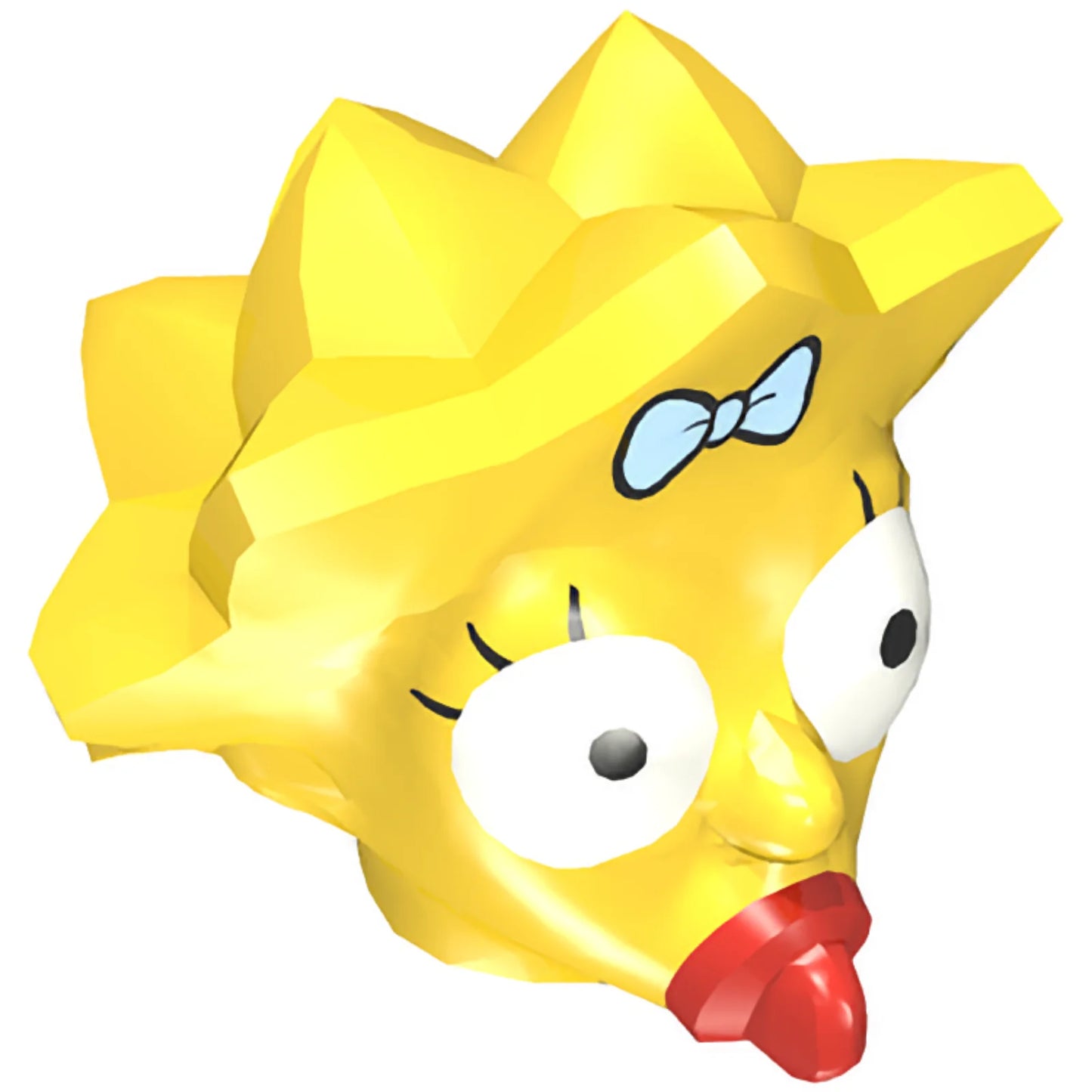 Part 15525pb01 - Minifigure, Head, Modified Simpsons Maggie Simpson - Wide Eyes Pattern