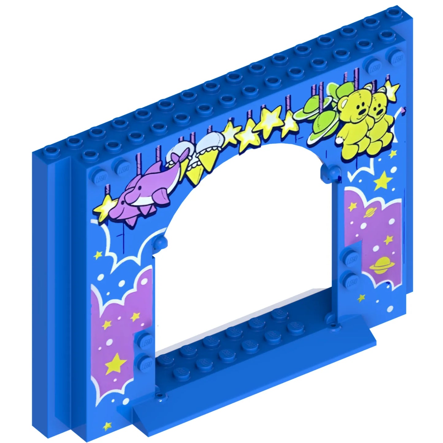 Part 15626pb07 - Panel 4 x 16 x 10 with Medium Lavender Cloud with Stars and Planets, Carnival Prizes Pattern