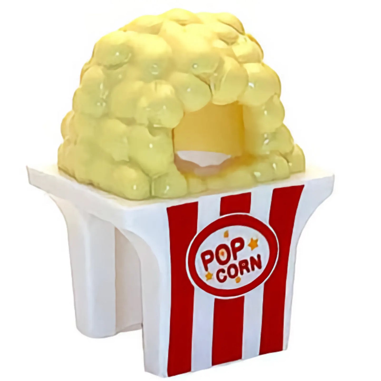 Part 1623pb01 - Minifigure, Headgear Head Cover, Costume Popcorn Box with Red Stripes and 'POPCORN' Pattern