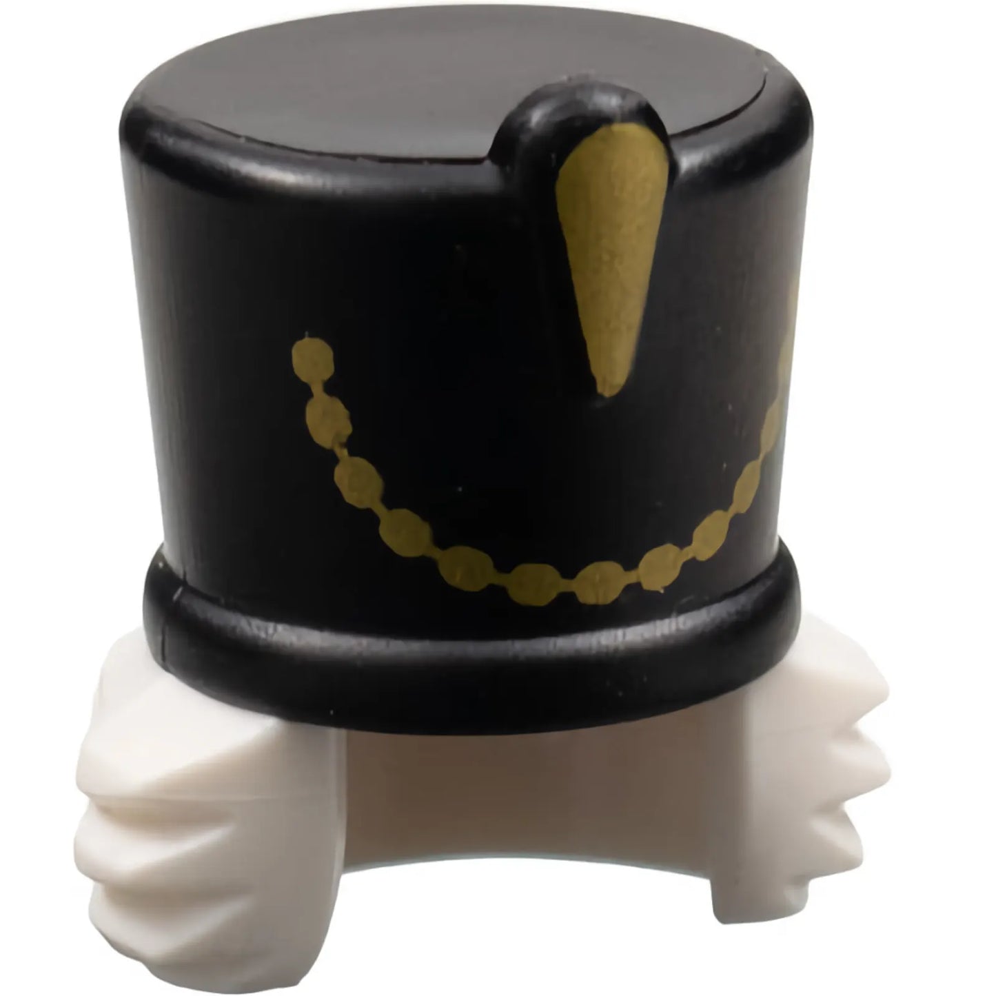 Part 1704pb01 - Minifigure, Hair Combo, Hair with Hat, Bushy Hair with Black Shako, Gold Trim Pattern