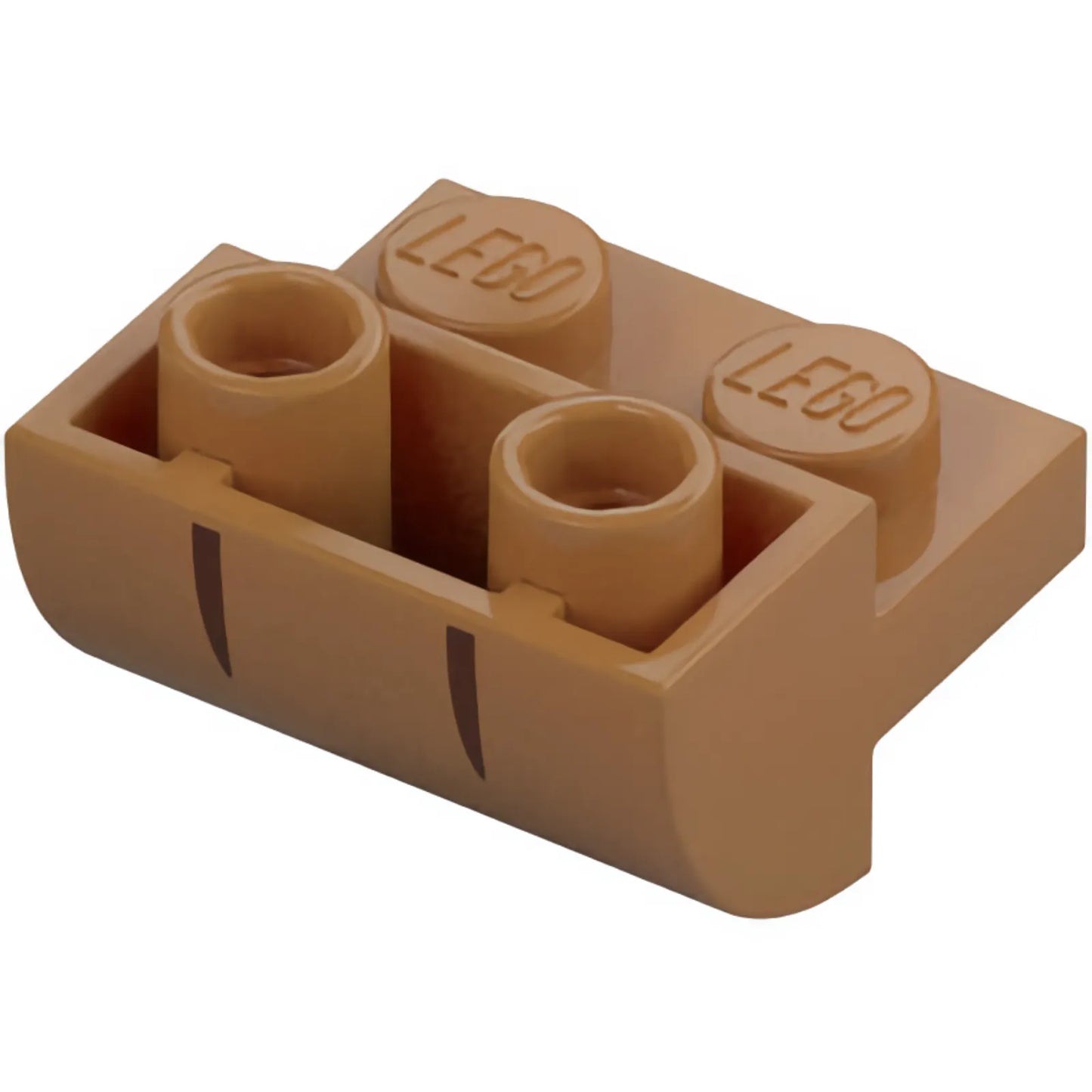 Part 1750pb001 - Slope, Curved 2 x 2 Inverted with 2 Recessed Studs with Reddish Brown Lines Pattern (Pokémon Eevee Paw)
