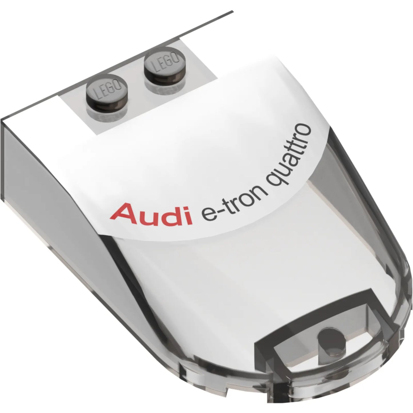 Part 18973pb03 - Windscreen 6 x 4 x 1 1/3 Canopy Straight Sides with 'Audi e-tron quattro' and Light Bluish Gray Roof Pattern