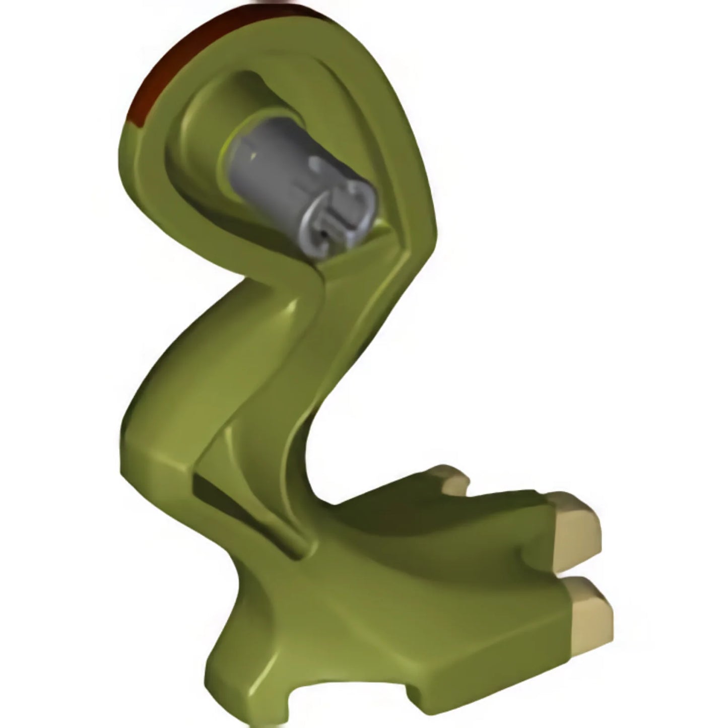 Part 20449pb05 - Dinosaur Leg Large (Rear) Stygimoloch Left with Pin, Tan Claws and Dark Brown Blotch Pattern