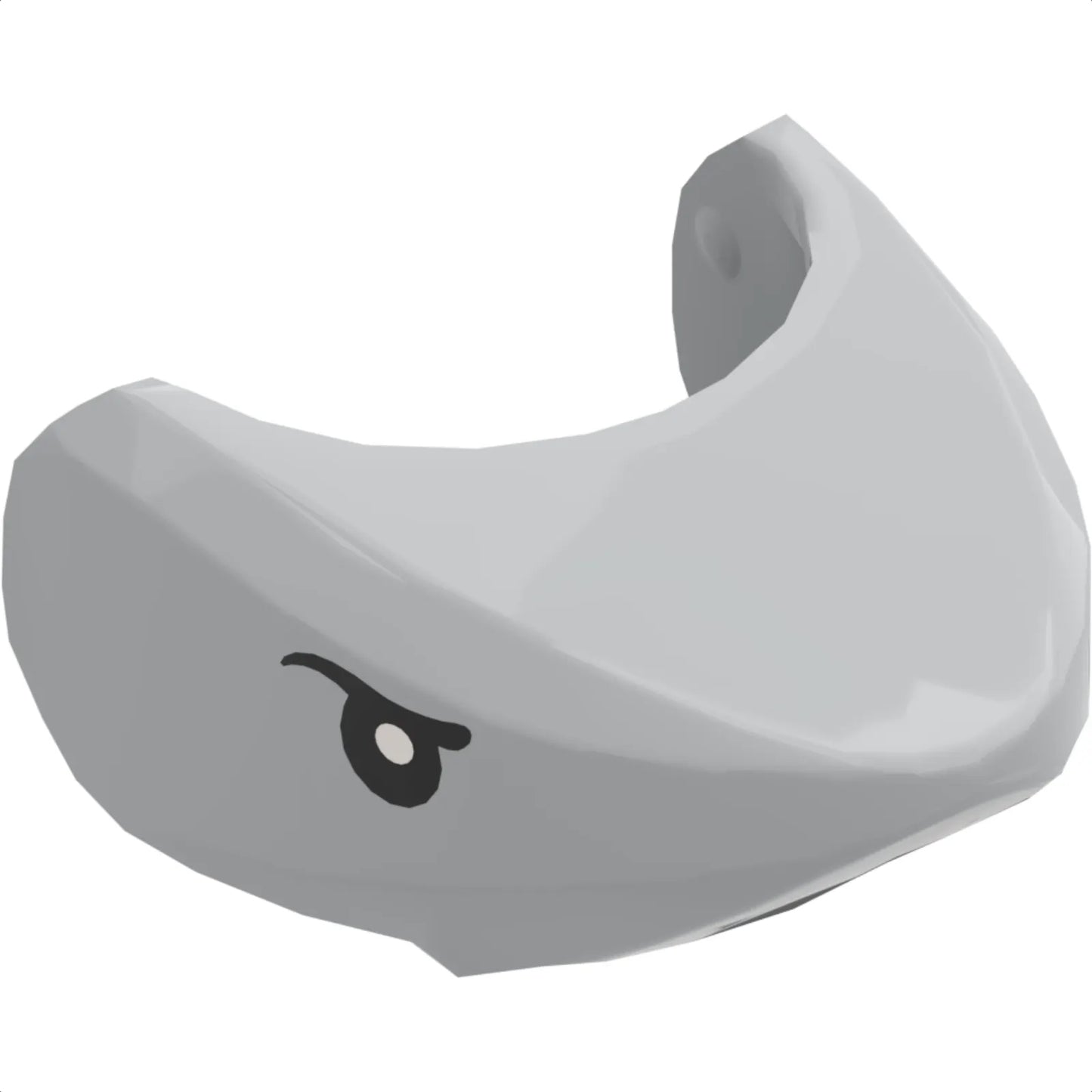 Part 20512pb05 - Shark Head with Rounded Nose with Black Eyes and White Full Circle Pupils Pattern
