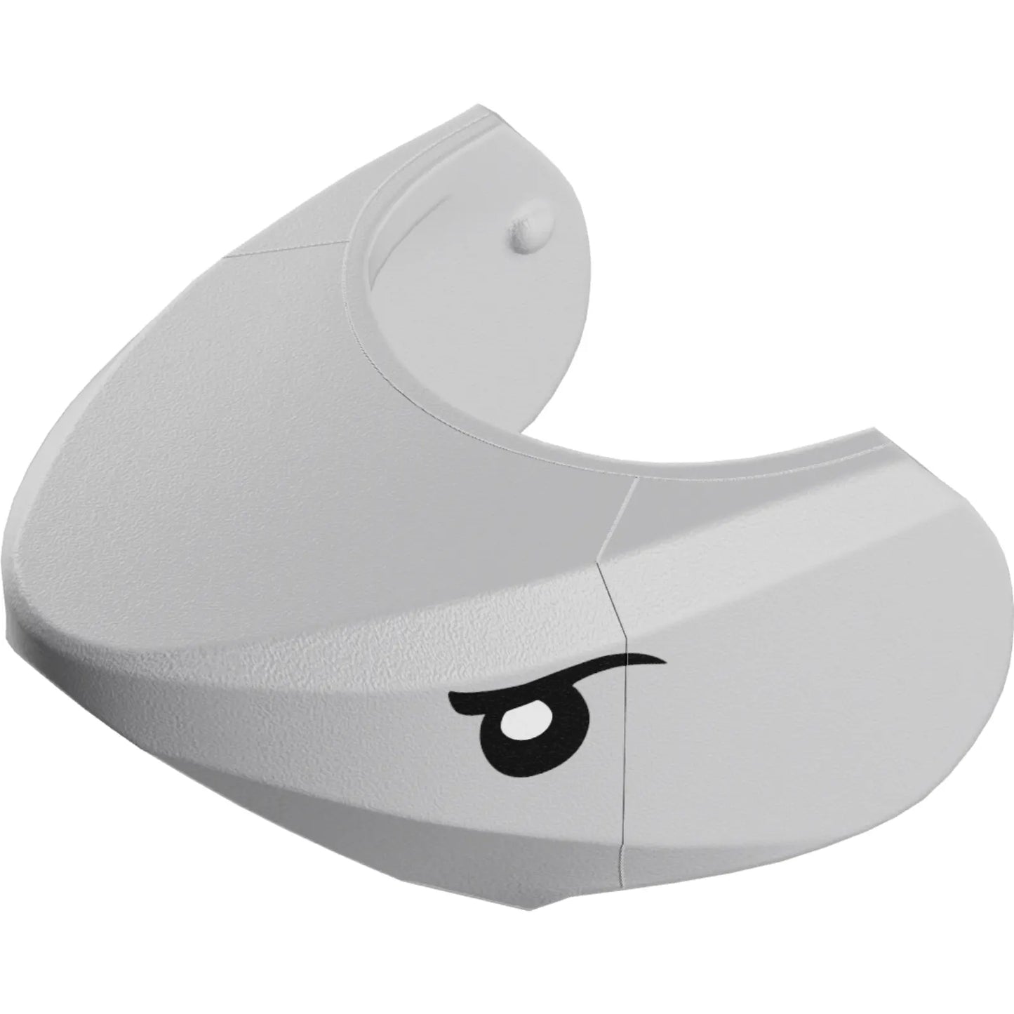 Part 20512pb05 - Shark Head with Rounded Nose with Black Eyes and White Full Circle Pupils Pattern
