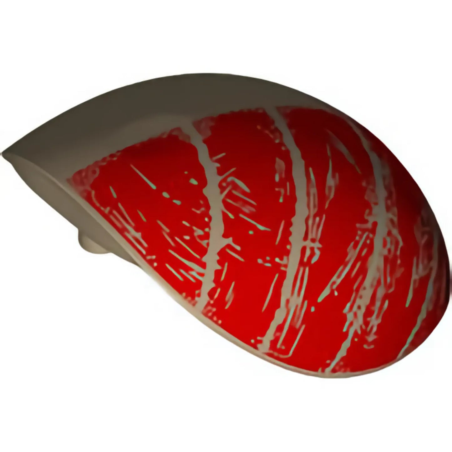 Part 21560pb01 - Large Figure Armor, Round, Smooth with Red Stripes Weathered Pattern