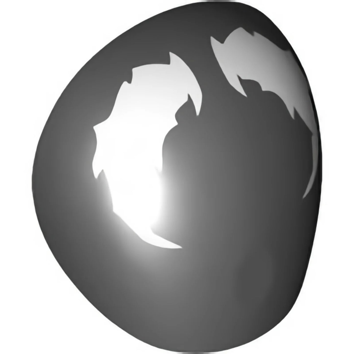 Teil 21560pb07 - Große Figurenrüstung, rund, glatt mit weißem Giftaugenmuster