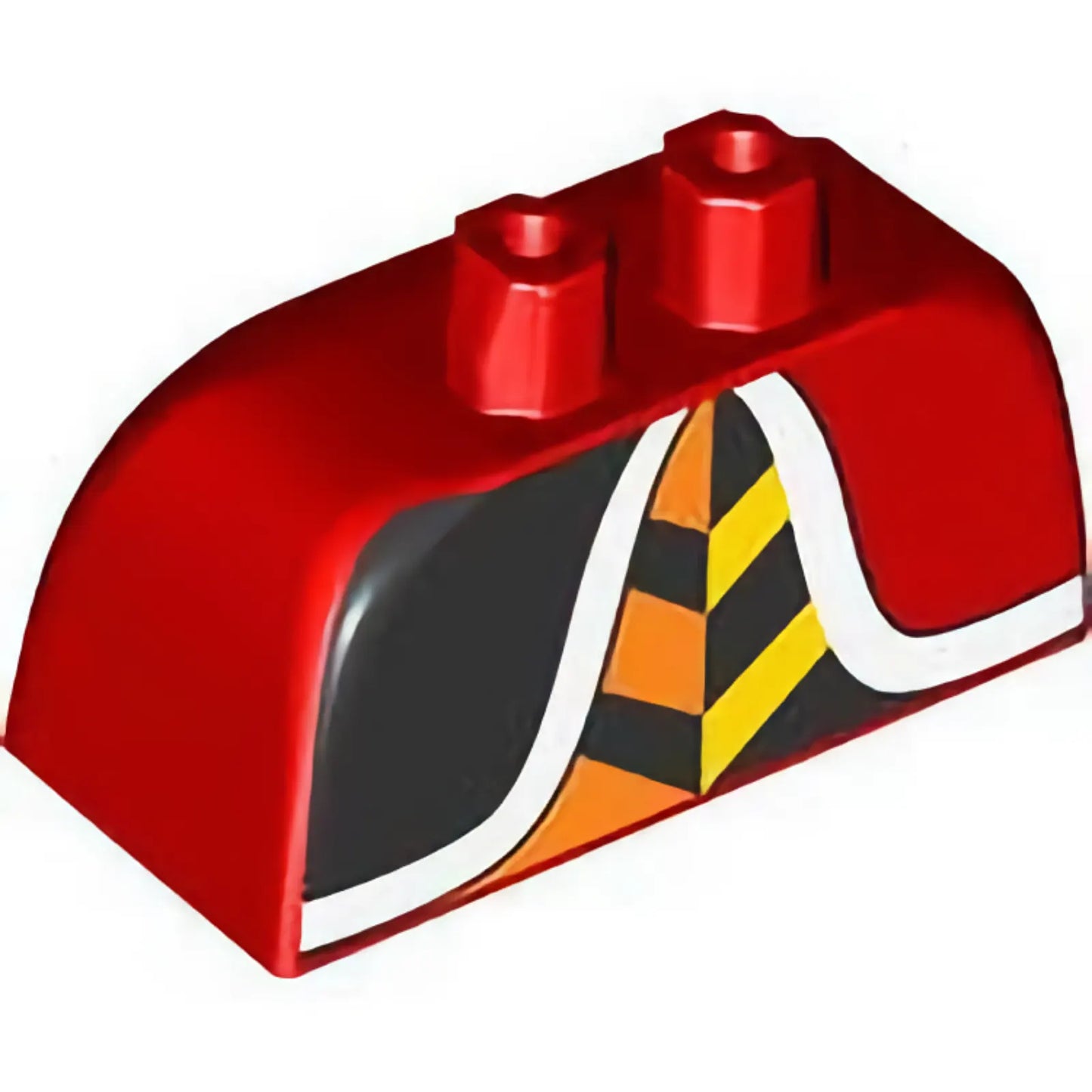 Part 24068pb03 - Lower Body, Skirt Wide with Side Hoops (Panniers) with Orange, Yellow and Black Stripes and White Dress Trim Pattern