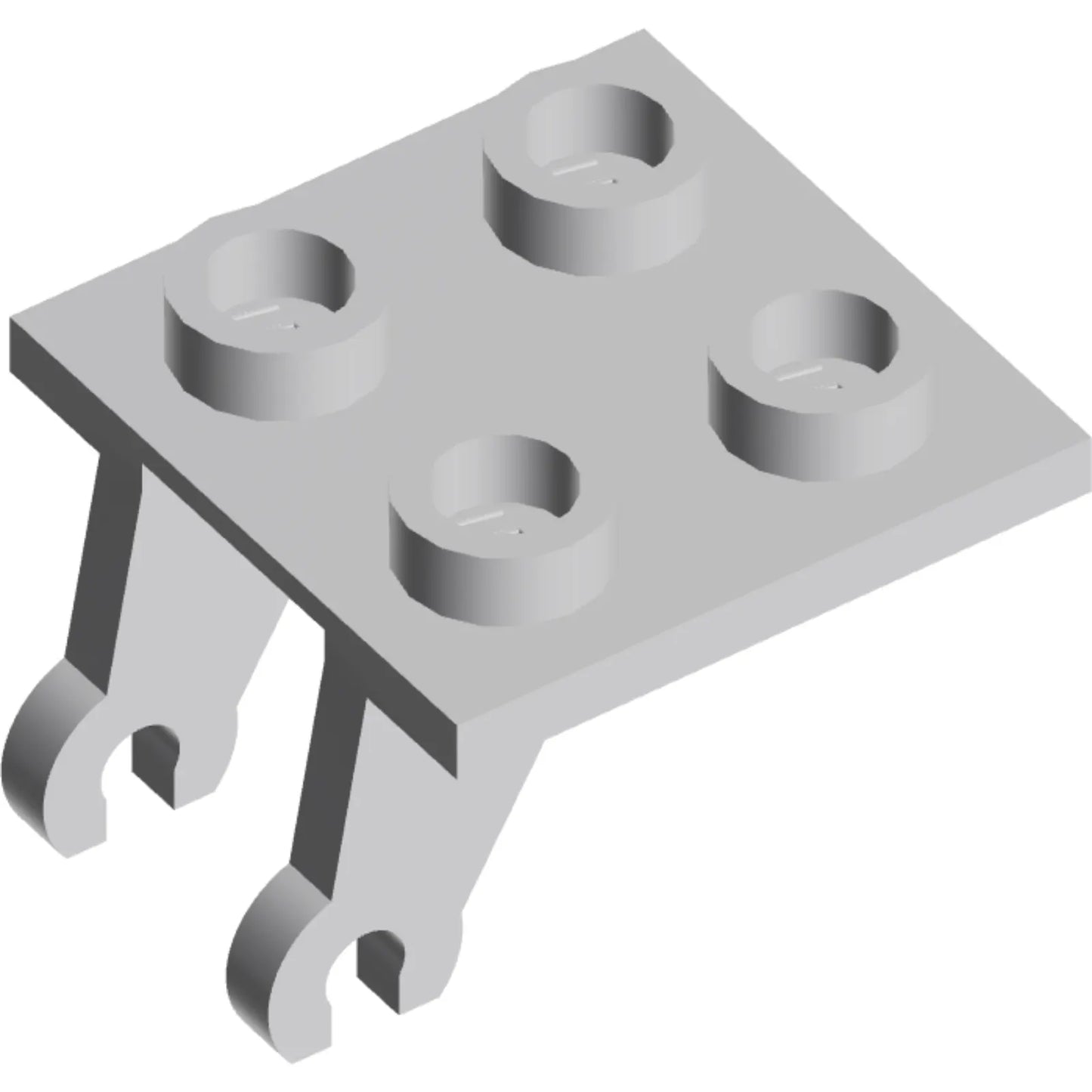 Part 2415 - Plate, Modified 2 x 2 Thin with Plane Single Wheel Holder
