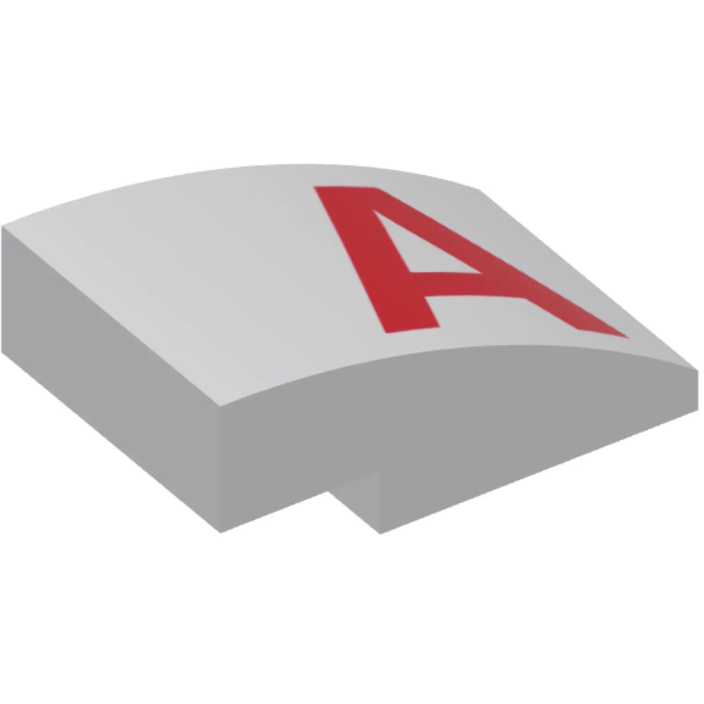 Part 24309pb005 - Slope, Curved 3 x 2 with Red 'A' Pattern