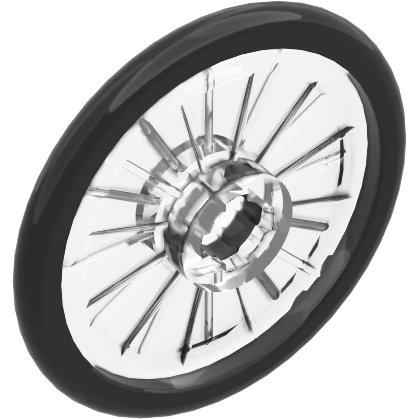 Teil 24314pb01 - Rollstuhl mit geformtem schwarzem Hartgummi-Reifenmuster