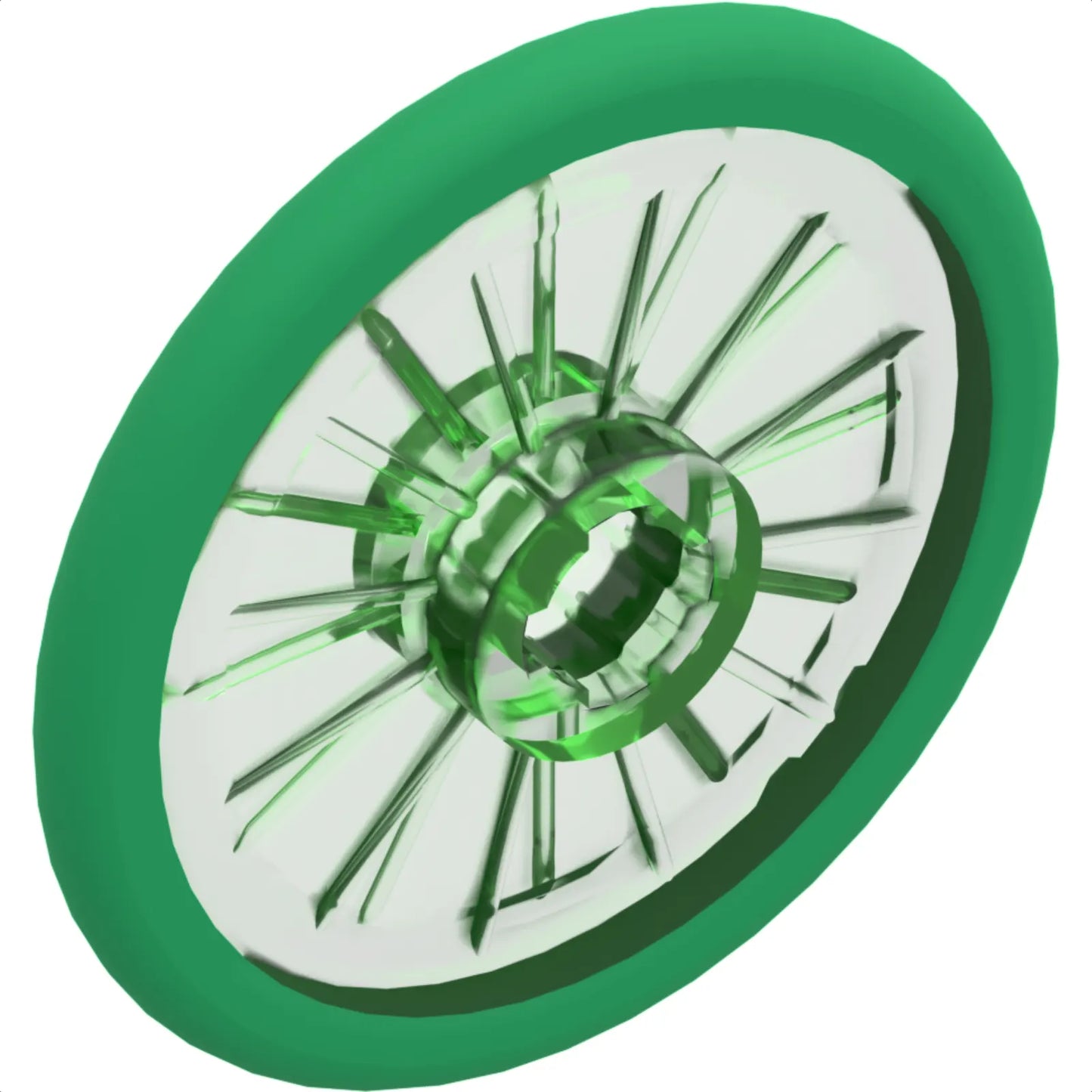 Teil 24314pb02 - Rollstuhl mit geformtem hellgrünem Hartgummi-Reifenmuster