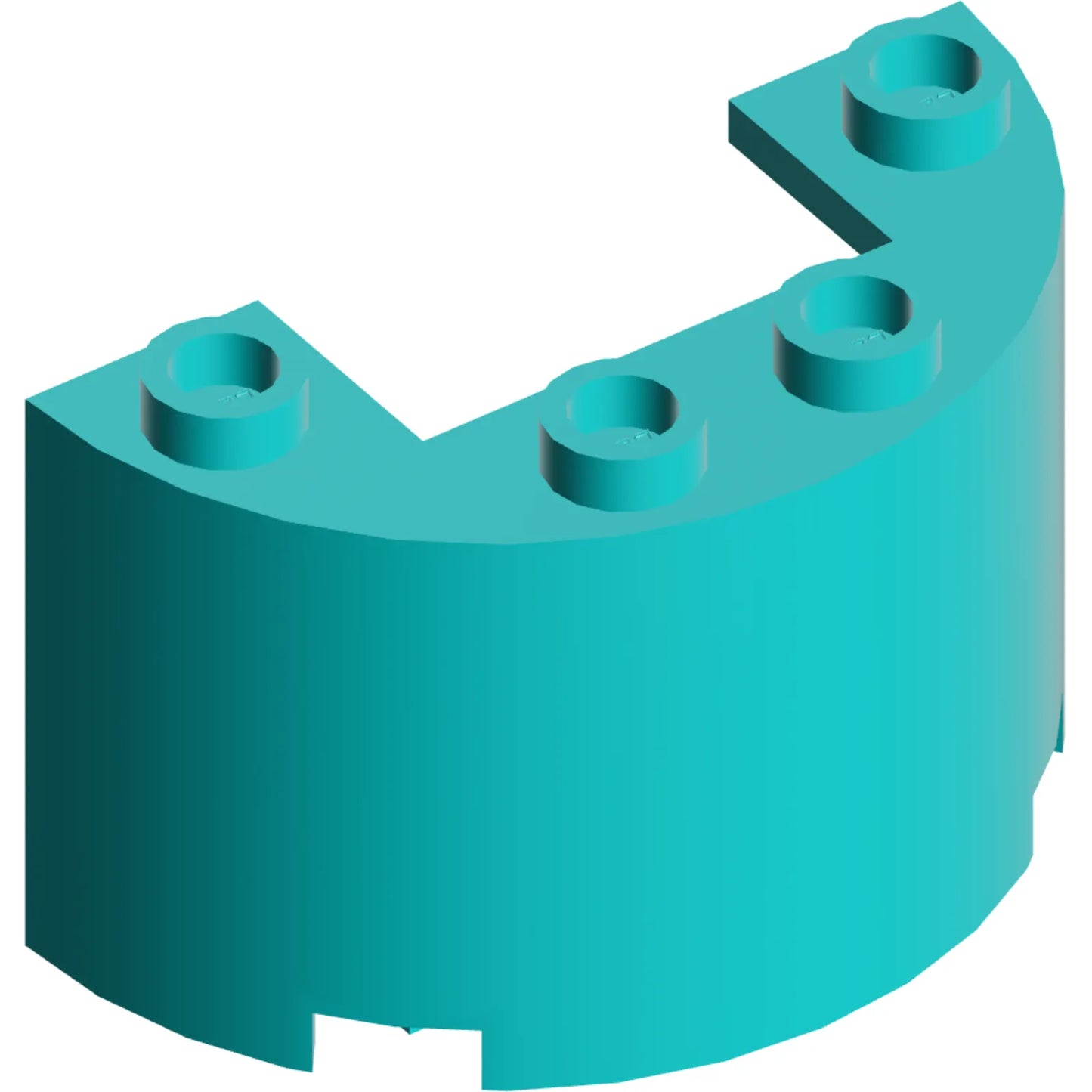 Part 24593 - Cylinder Half 2 x 4 x 2 with 1 x 2 Cutout