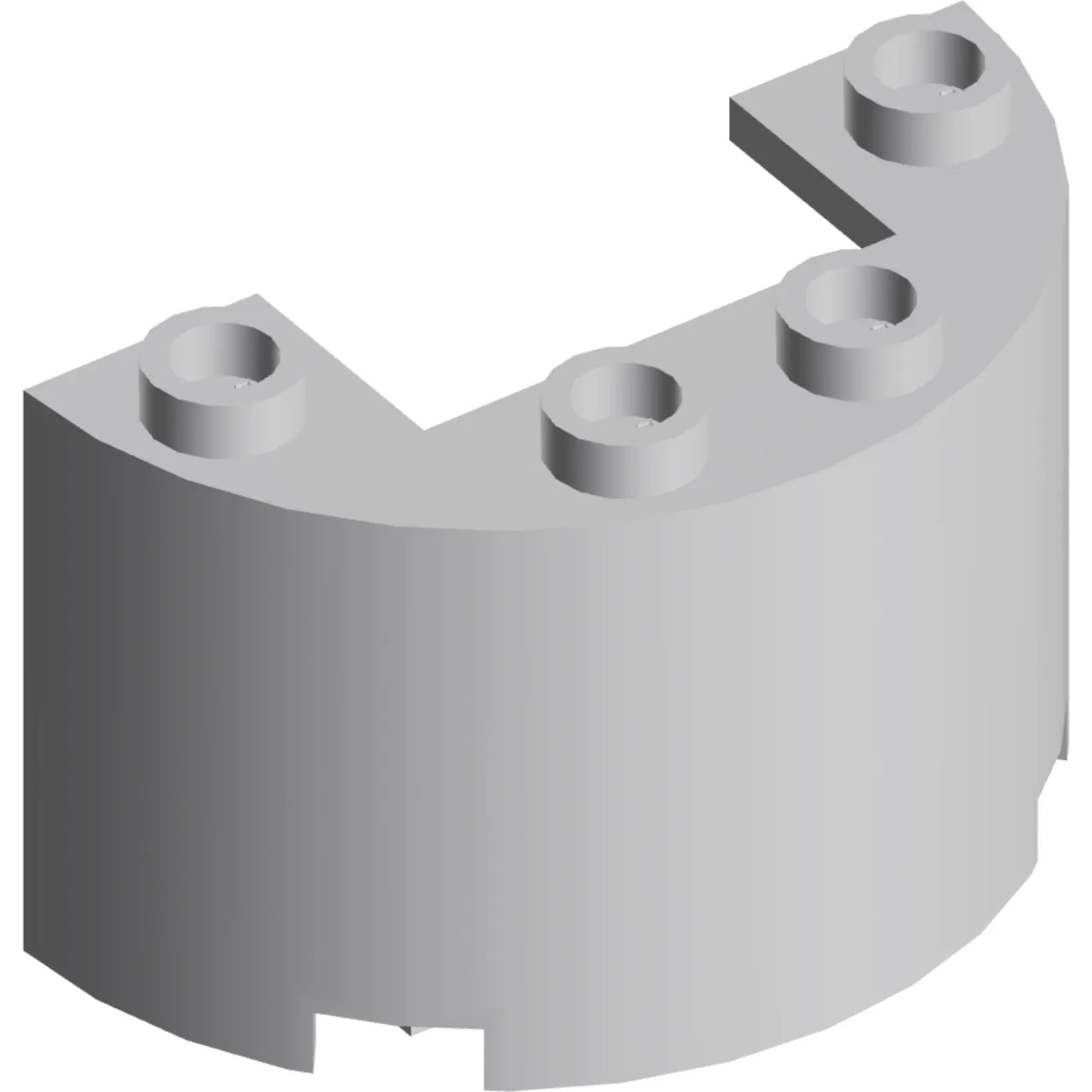 Part 24593 - Cylinder Half 2 x 4 x 2 with 1 x 2 Cutout