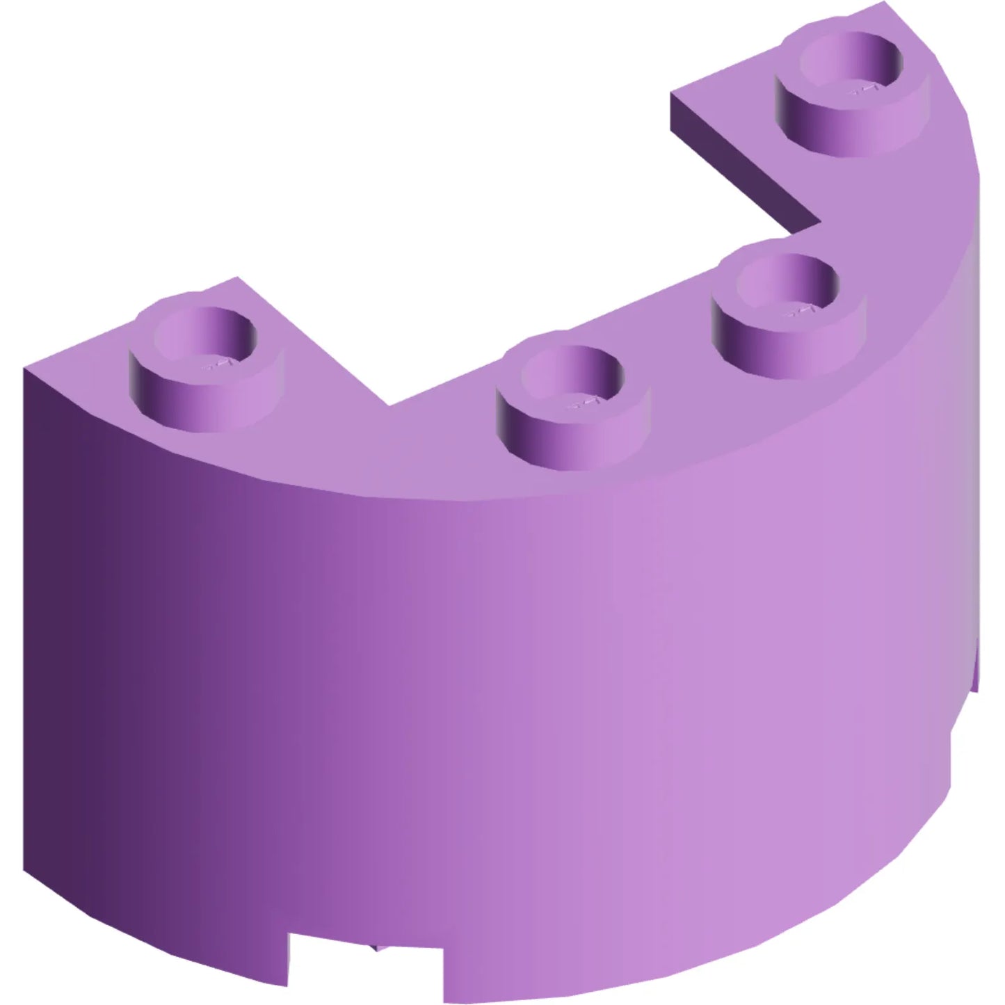Part 24593 - Cylinder Half 2 x 4 x 2 with 1 x 2 Cutout