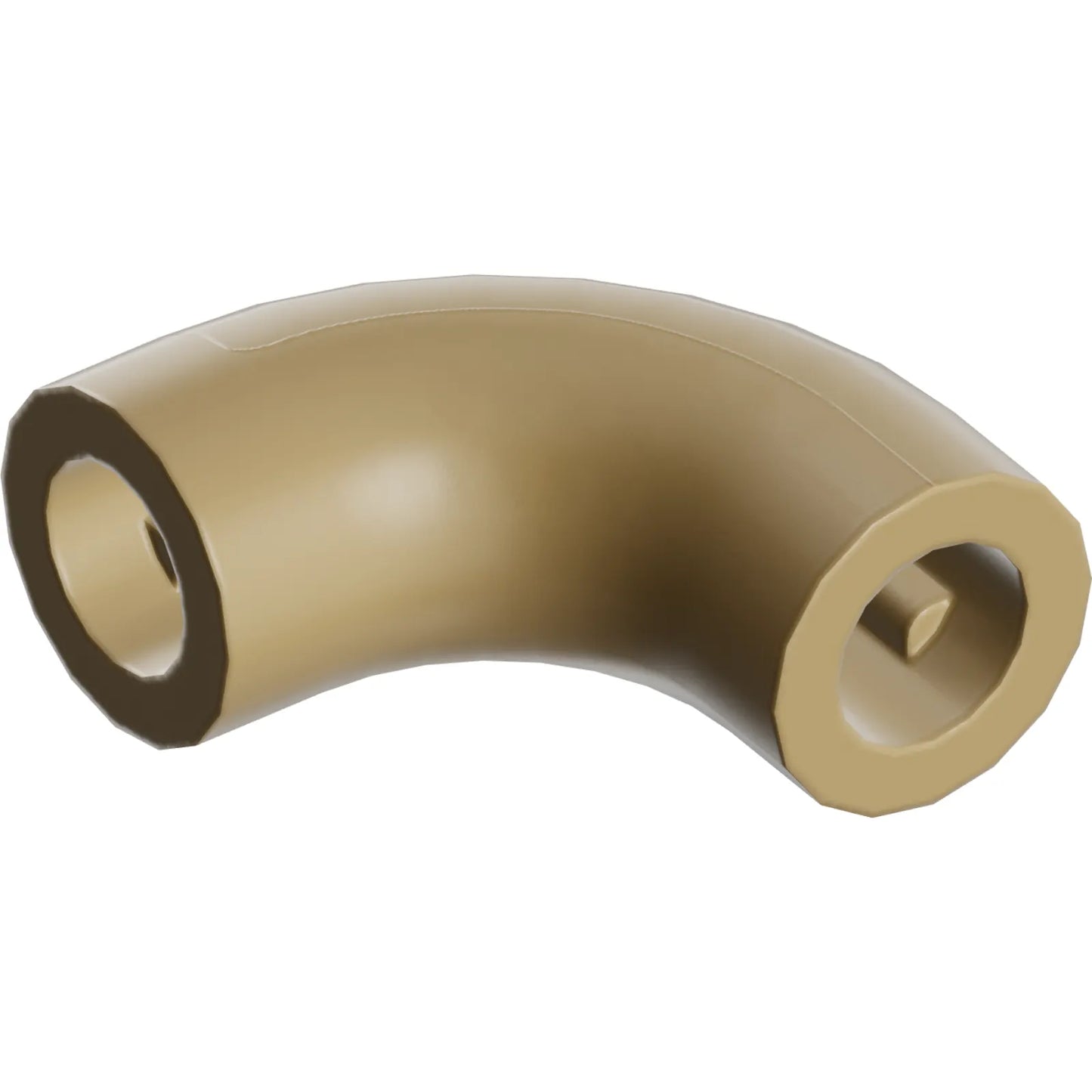 Part 25214 - Brick, Round 1 x 1 d. 90 degrees Elbow Macaroni - No Stud - Type 2 - Axle Hole