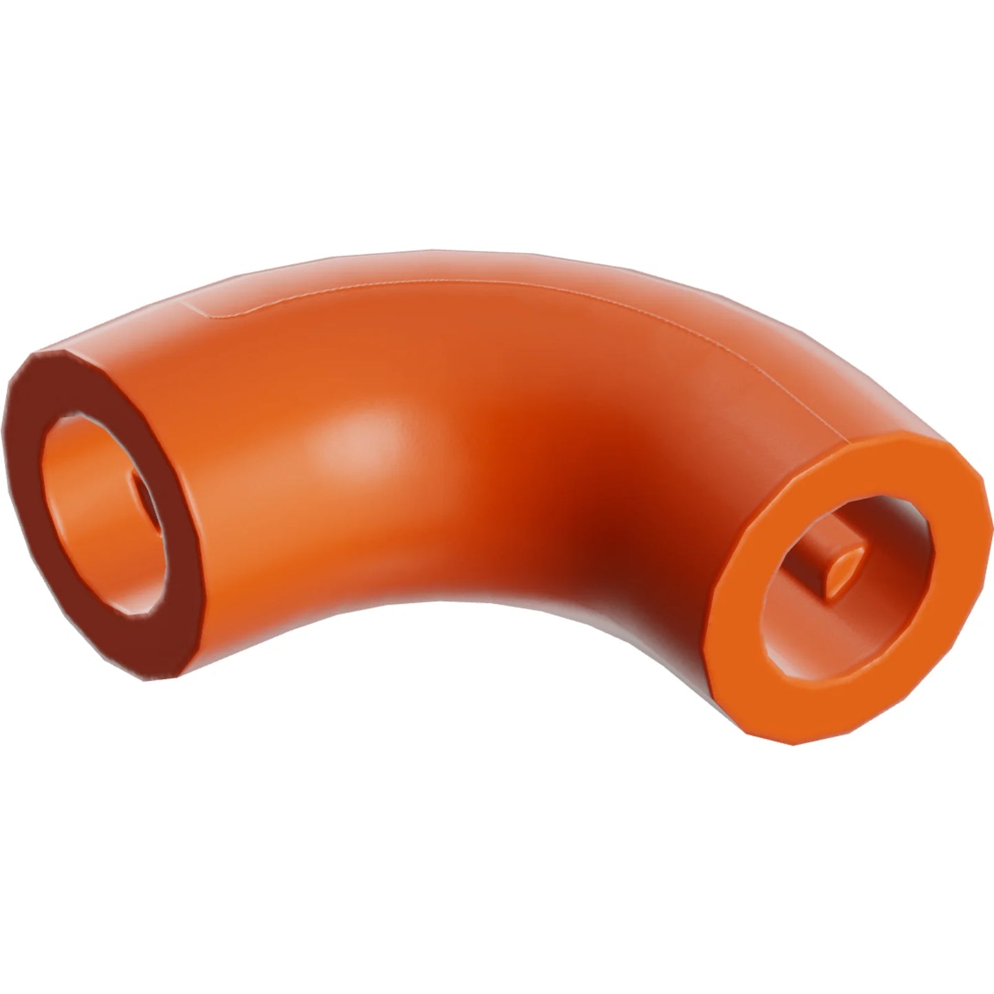 Part 25214 - Brick, Round 1 x 1 d. 90 degrees Elbow Macaroni - No Stud - Type 2 - Axle Hole