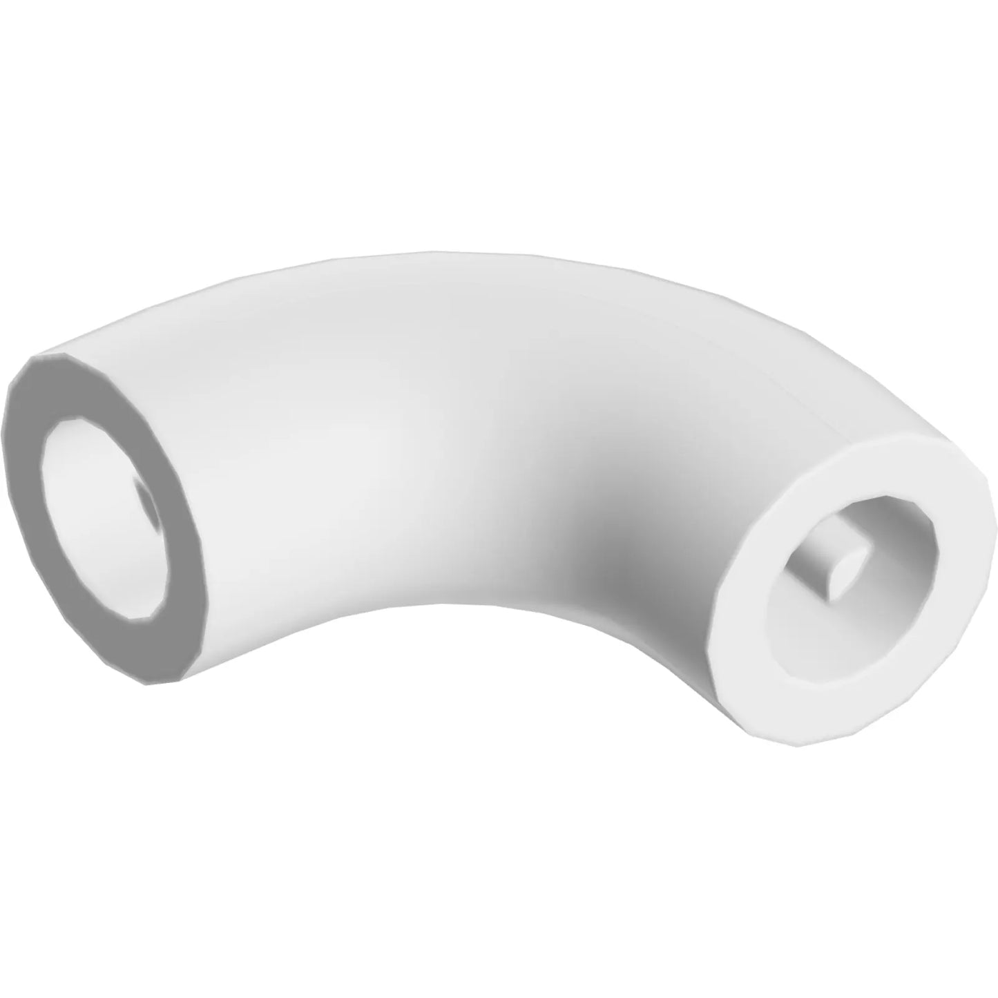 Part 25214 - Brick, Round 1 x 1 d. 90 degrees Elbow Macaroni - No Stud - Type 2 - Axle Hole