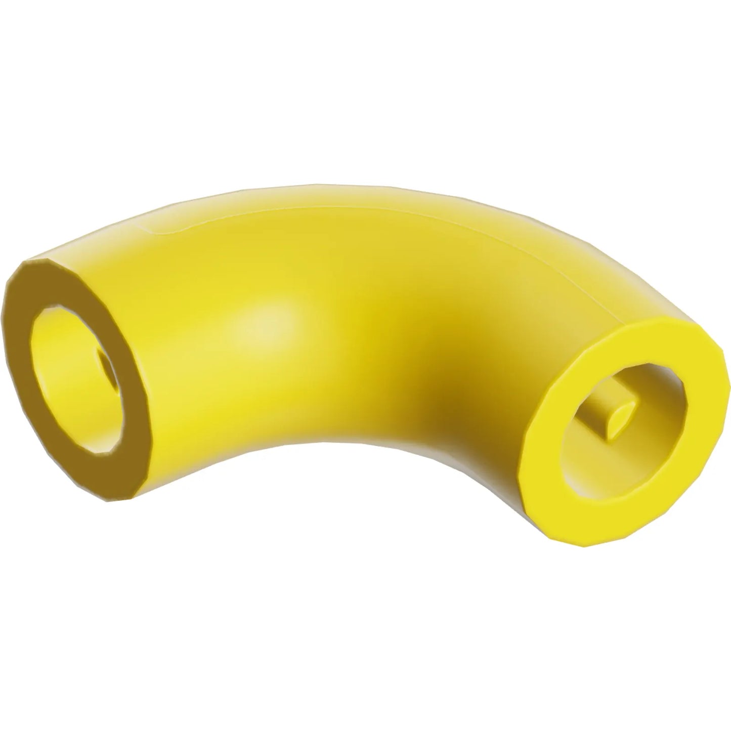 Part 25214 - Brick, Round 1 x 1 d. 90 degrees Elbow Macaroni - No Stud - Type 2 - Axle Hole