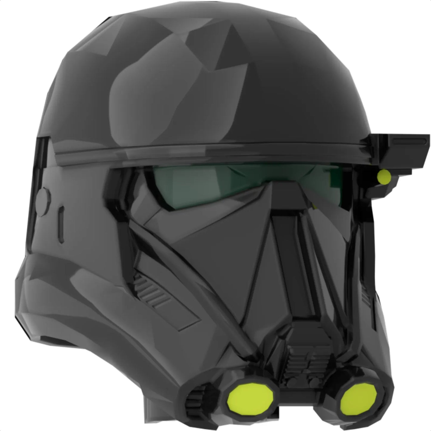 Part 26911c01pb01 - Large Figure Head Modified SW Death Trooper with Dark Green Core and Lime Circles Pattern