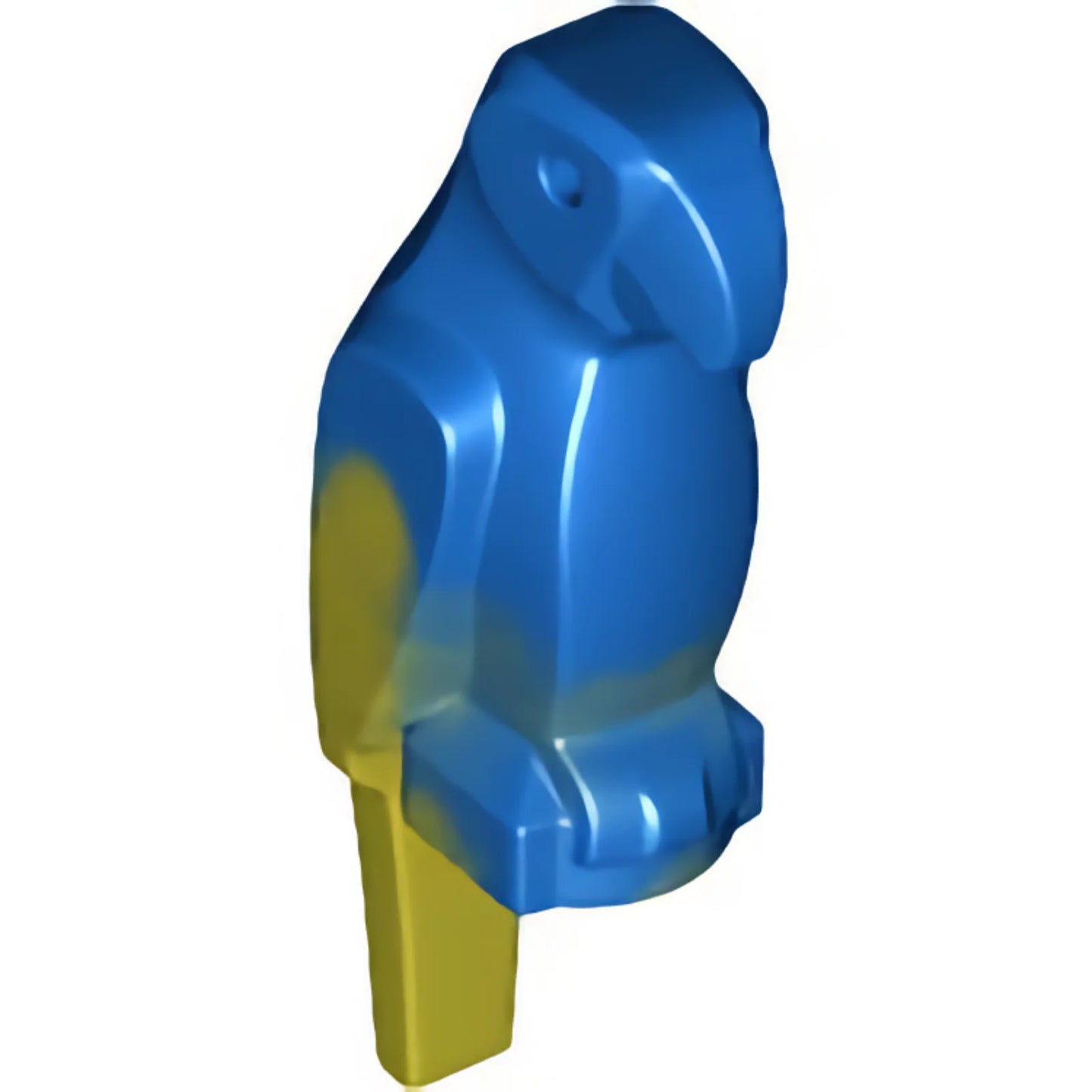 Part 27063pb01 - Bird, Parrot with Large Beak with Marbled Blue Pattern