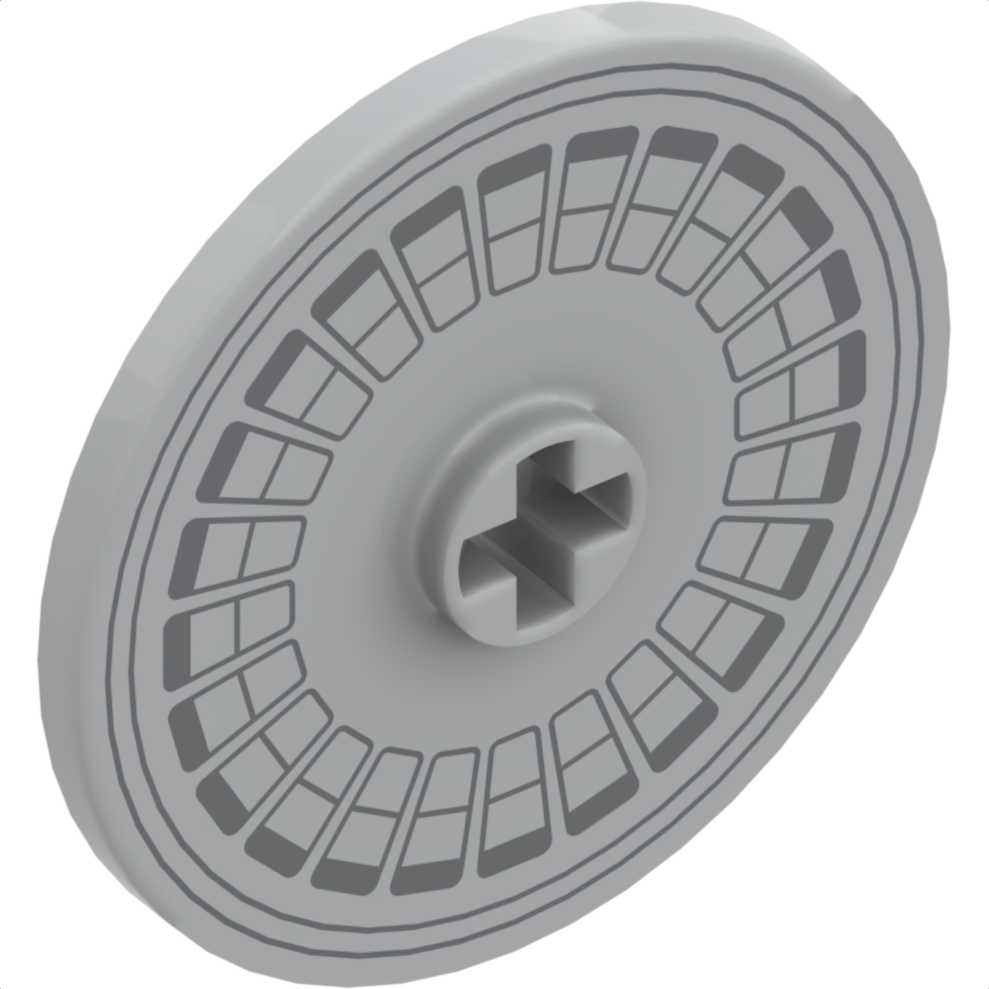 Teil 2723pb086 - Technik, Scheibe 3 x 3 mit Radkappenmuster