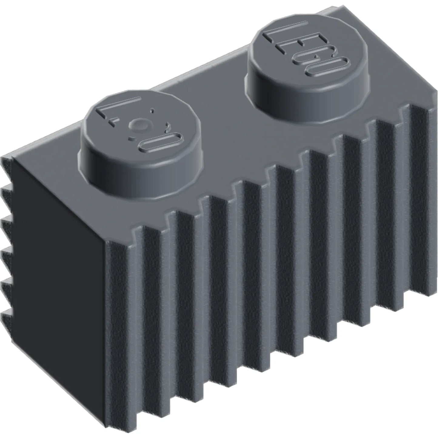 Teil 2877 - Stein, Modifiziert 1 x 2 mit Gitter / Geriffeltem Profil