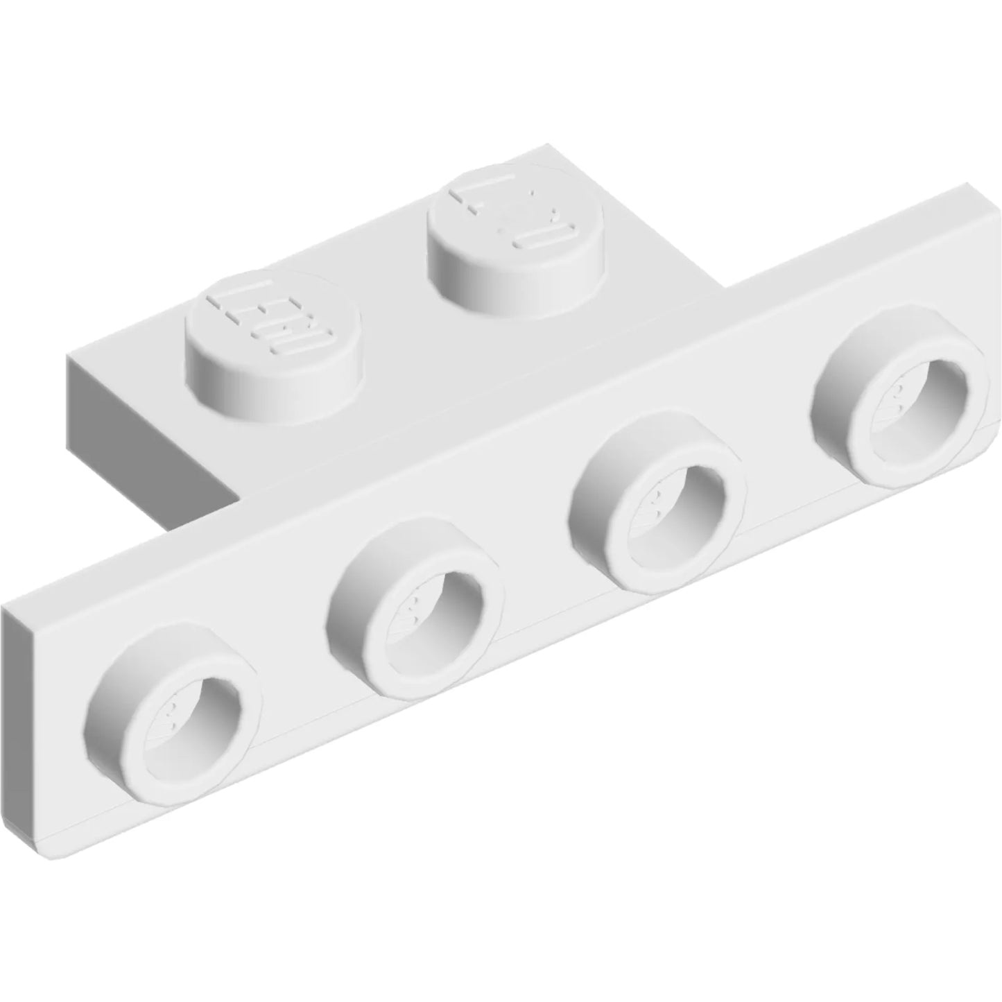 Part 28802 - Bracket 1 x 2 - 1 x 4 with Two Rounded Corners at the Bottom