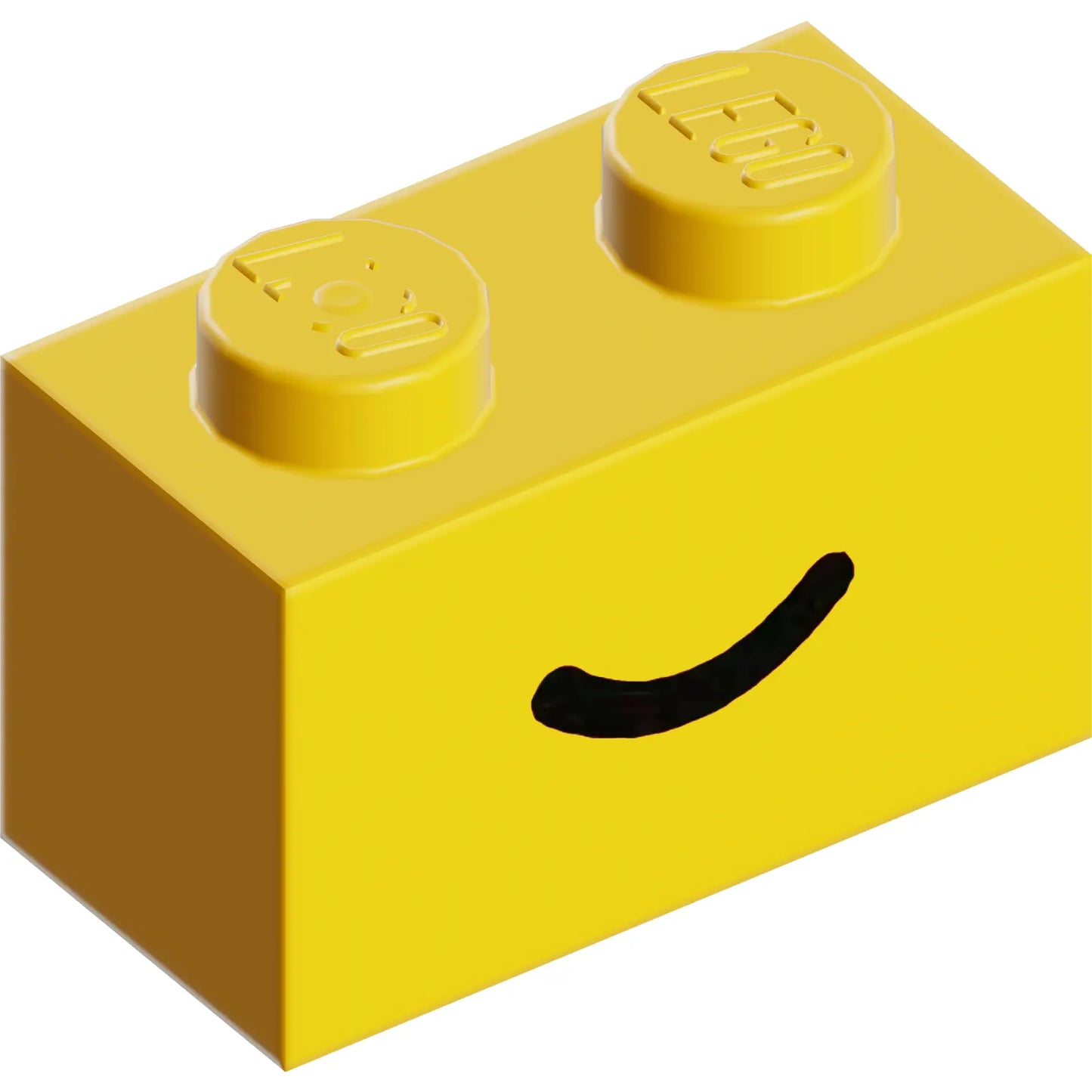 Teil 3004pb302 - Ziegel 1 x 2 mit schwarzem Smile-Kurvenlinienmuster