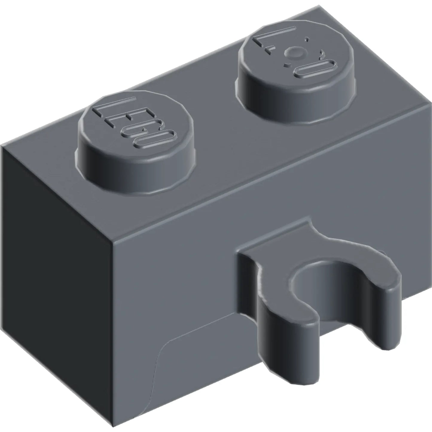 Part 30237b - Brick, Modified 1 x 2 with Open O Clip Thick (Vertical Grip)