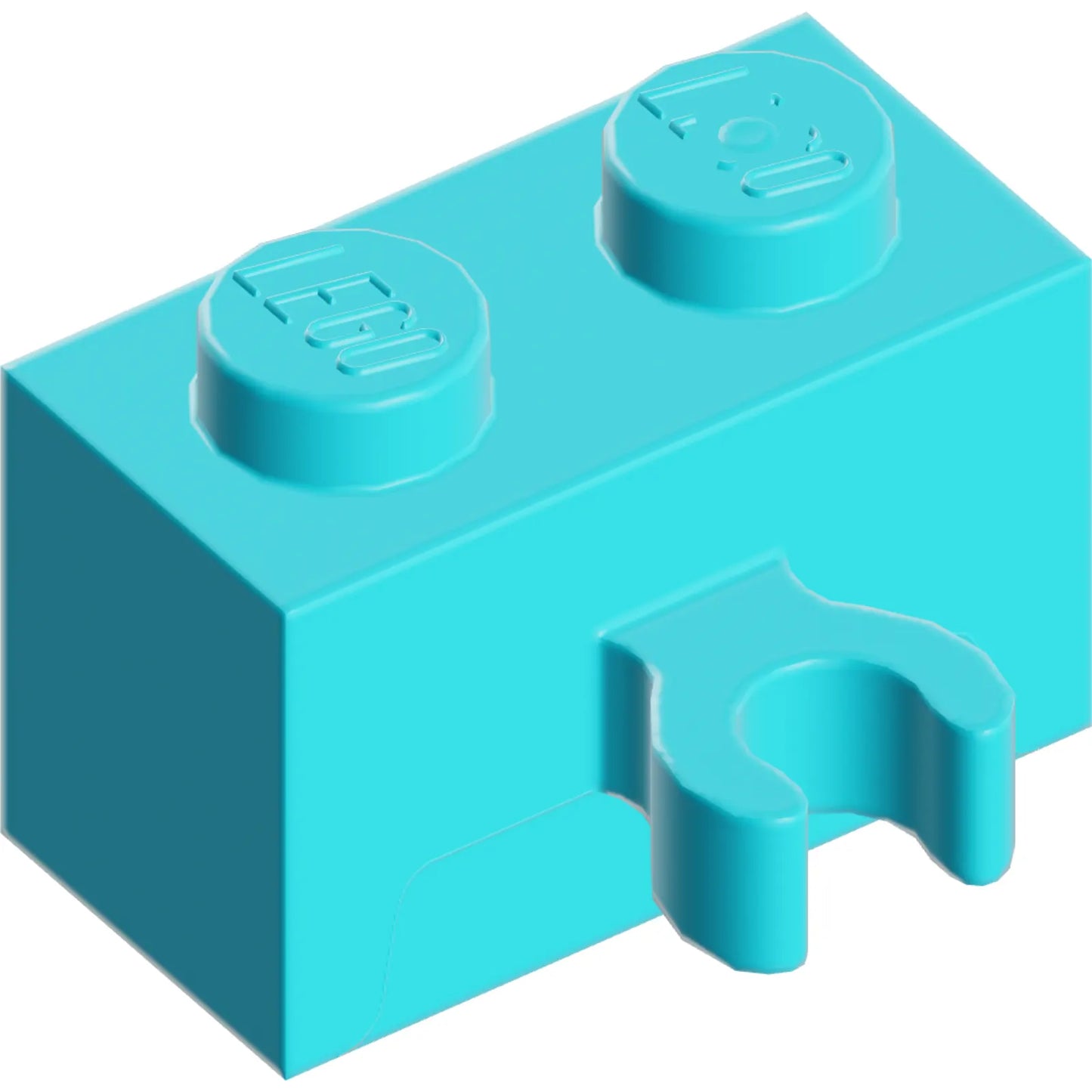 Part 30237b - Brick, Modified 1 x 2 with Open O Clip Thick (Vertical Grip)